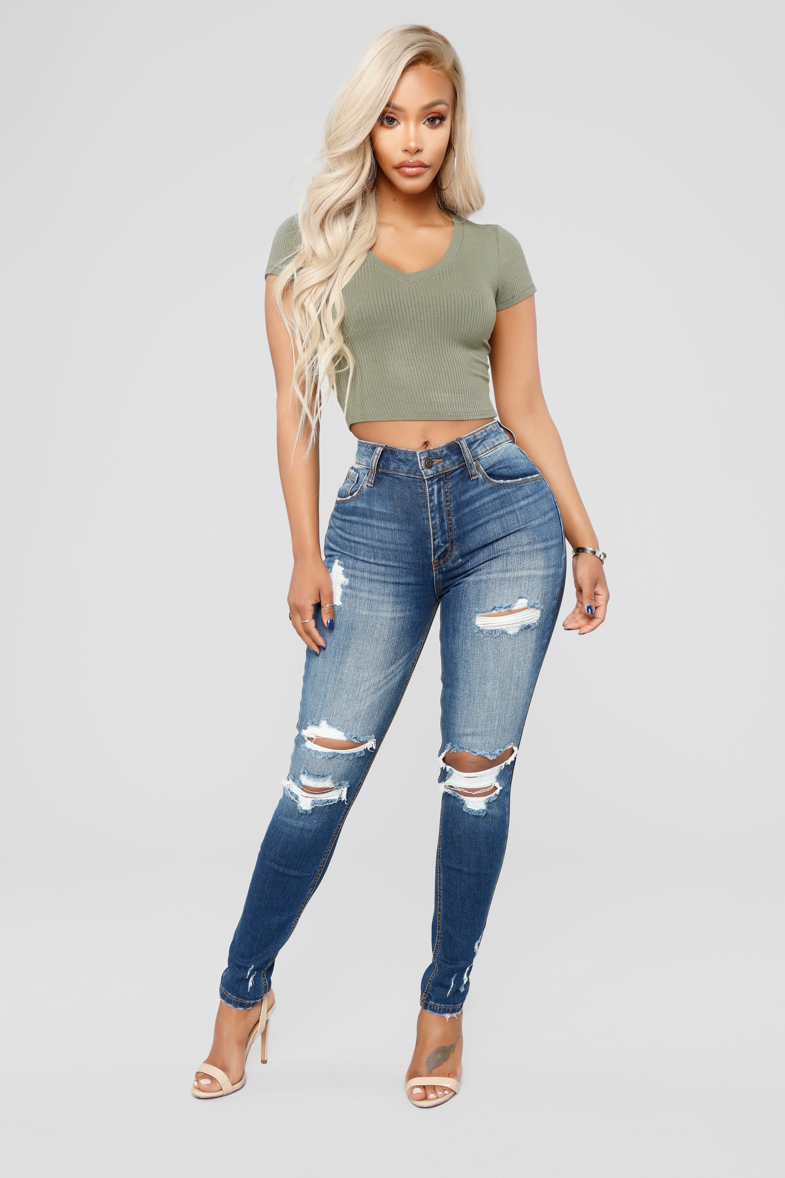 Don't Believe It Skinny Jeans - Dark Denim - Image 5