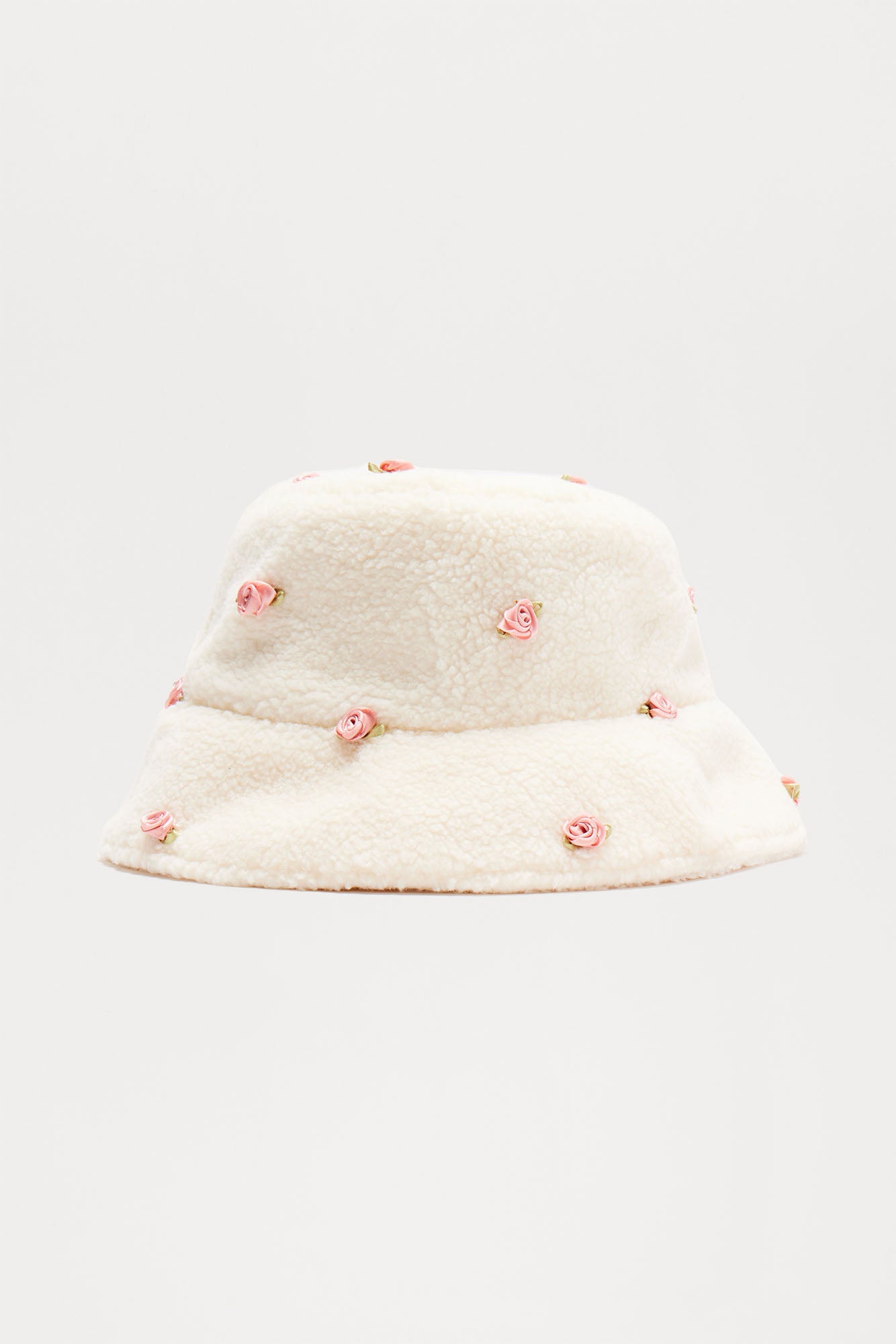 Pink Rose Bucket Hat - White/Pink - Image 3