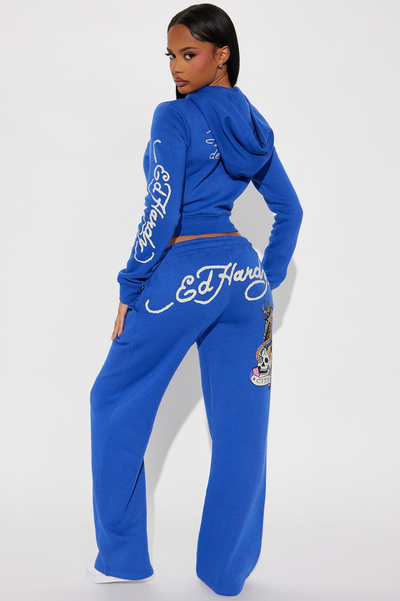 Ed Hardy Flying Skull Pant Set - Royal - Image 4