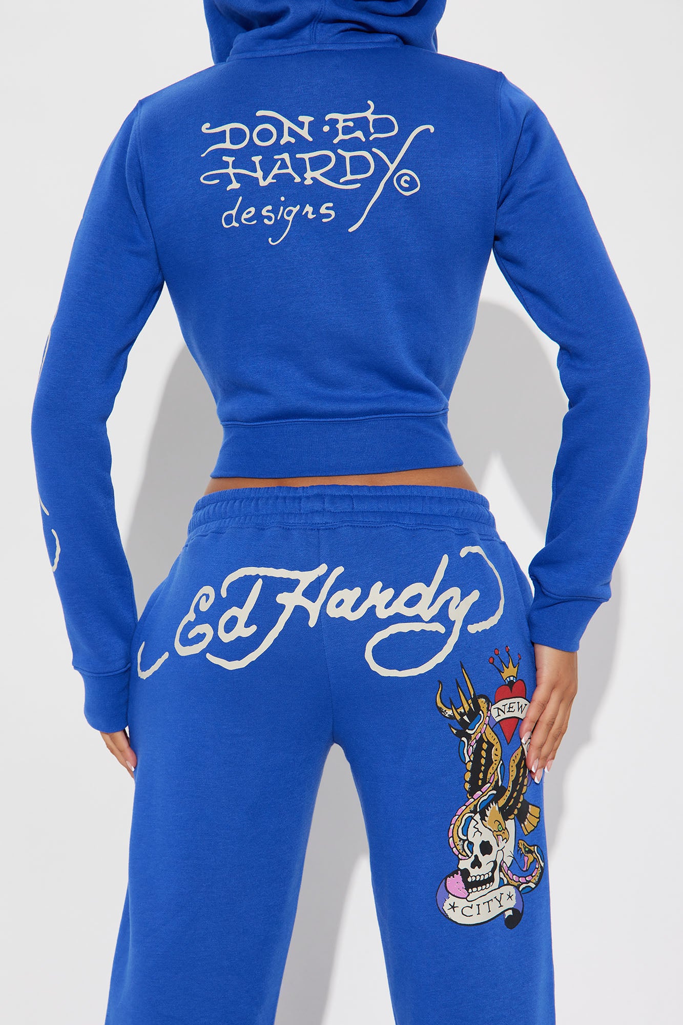 Ed Hardy Flying Skull Pant Set - Royal - Image 5