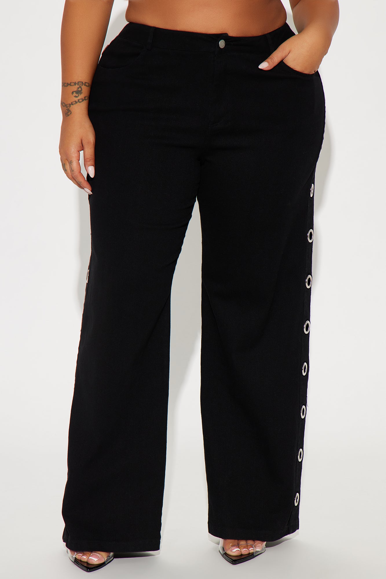 Time To Go Wide Leg Pant - Black - Image 9