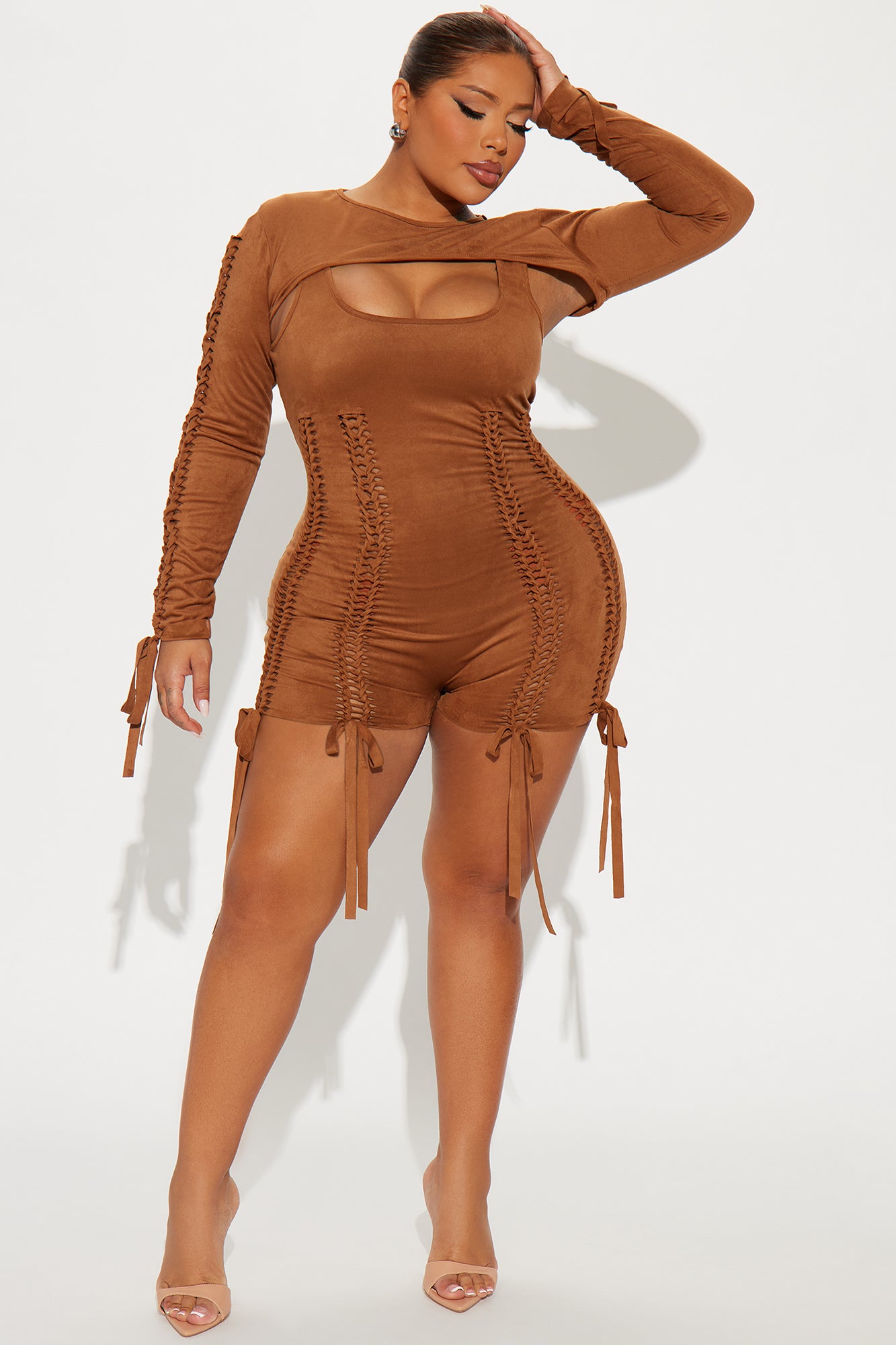 Yovanna Romper Set - Brown - Image 6