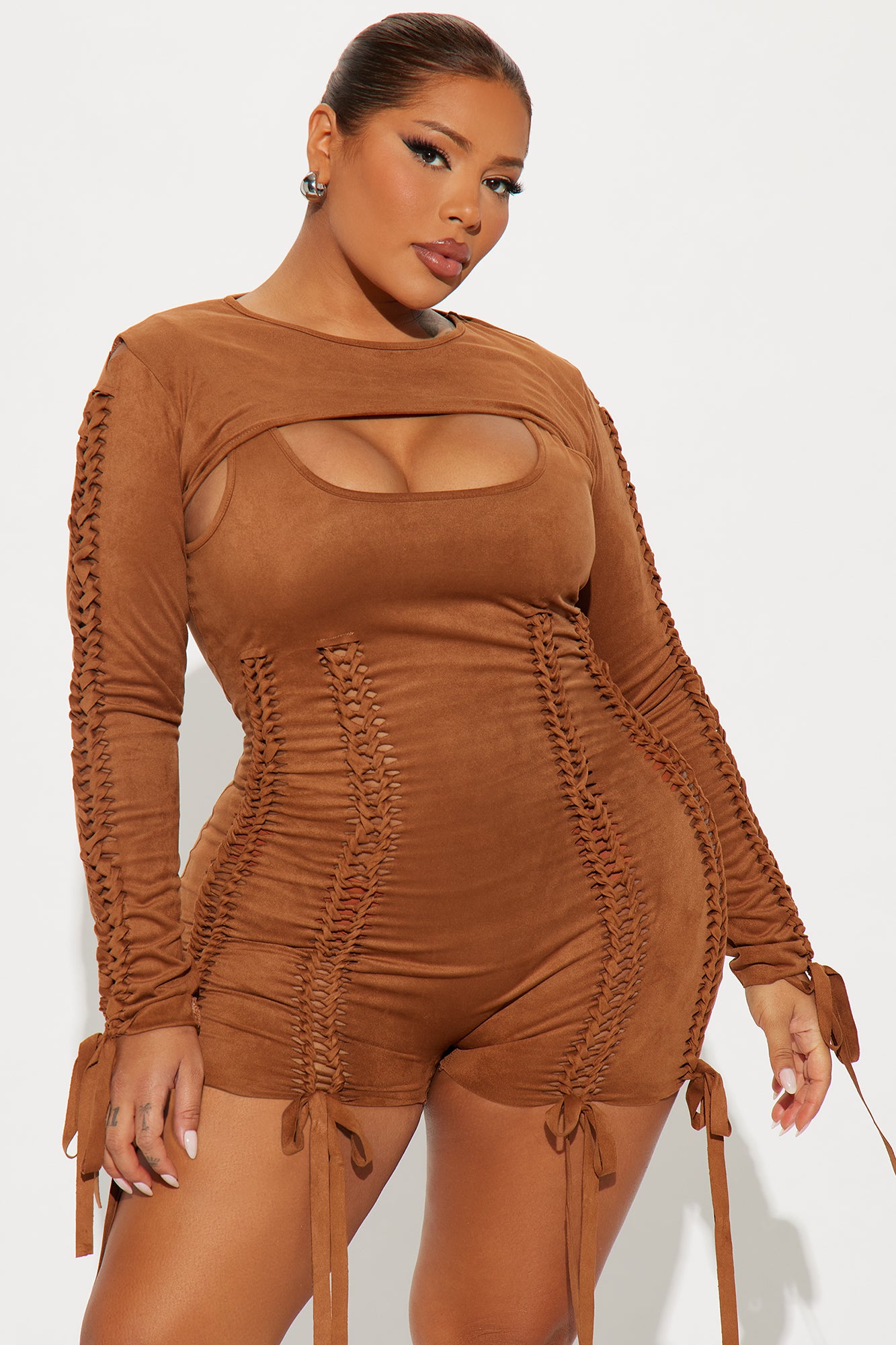Yovanna Romper Set - Brown - Image 5