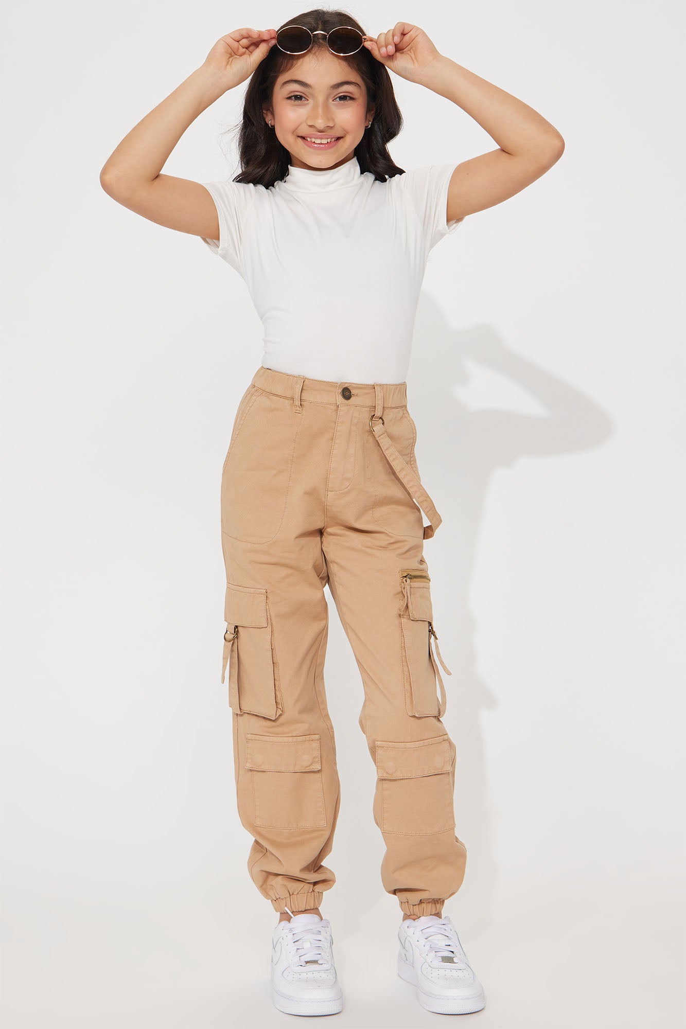 Mini Twill Cargo Pants - Khaki - Image 3