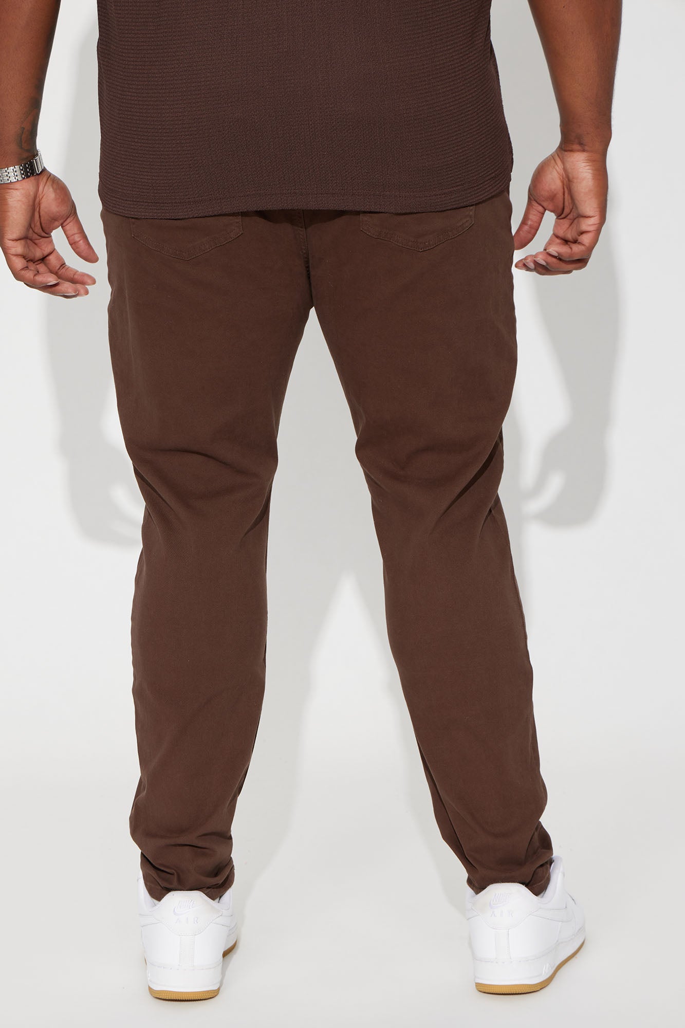 Mac Chino Skinny 5 Pocket Pants - DarkBrown - Image 7