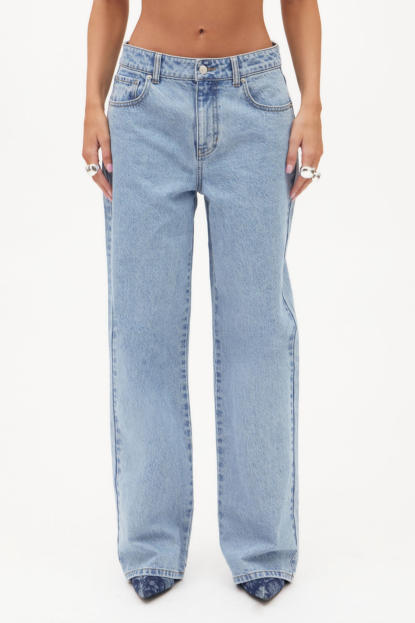 Match Made In Heaven Straight Leg Jeans - Light Wash - Image 3