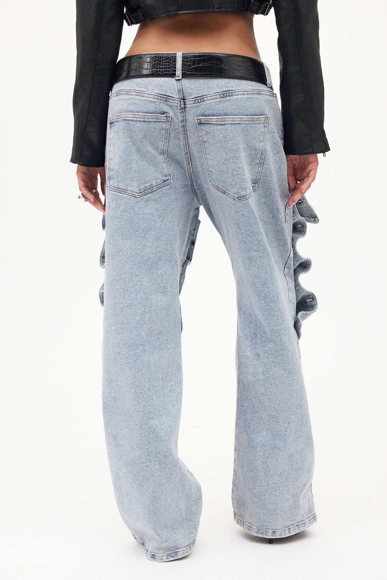 Sticking With It Stretch Straight Leg Jeans - Light Wash - Image 6