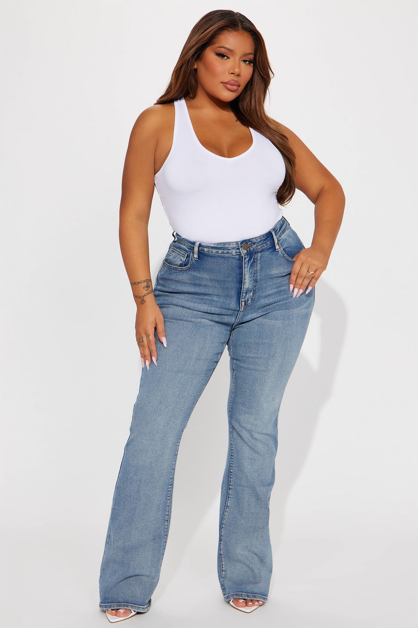 Gemma Sculpting Stretch Bootcut Jeans - Vintage Wash - Image 5