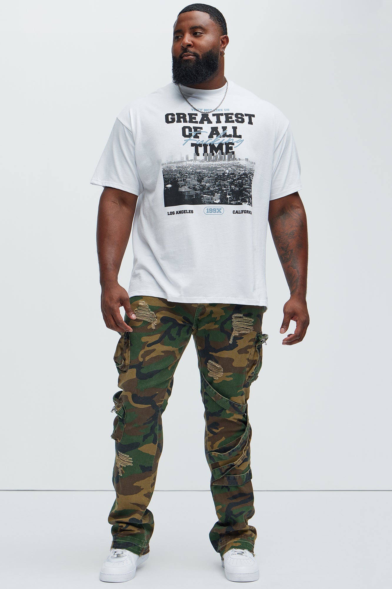 Find Out Cargo Flare Pants - Camouflage - Image 7