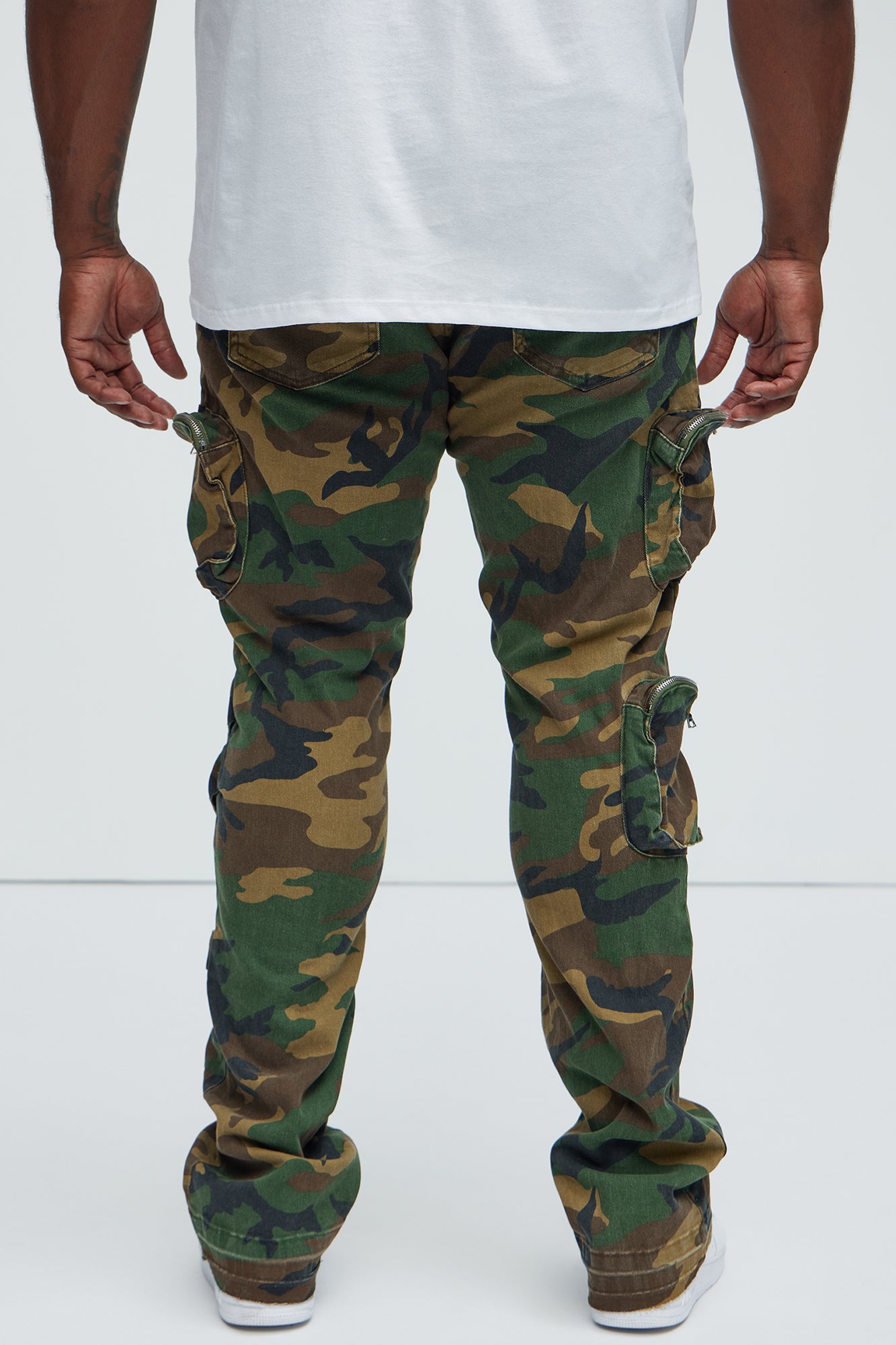 Find Out Cargo Flare Pants - Camouflage - Image 9