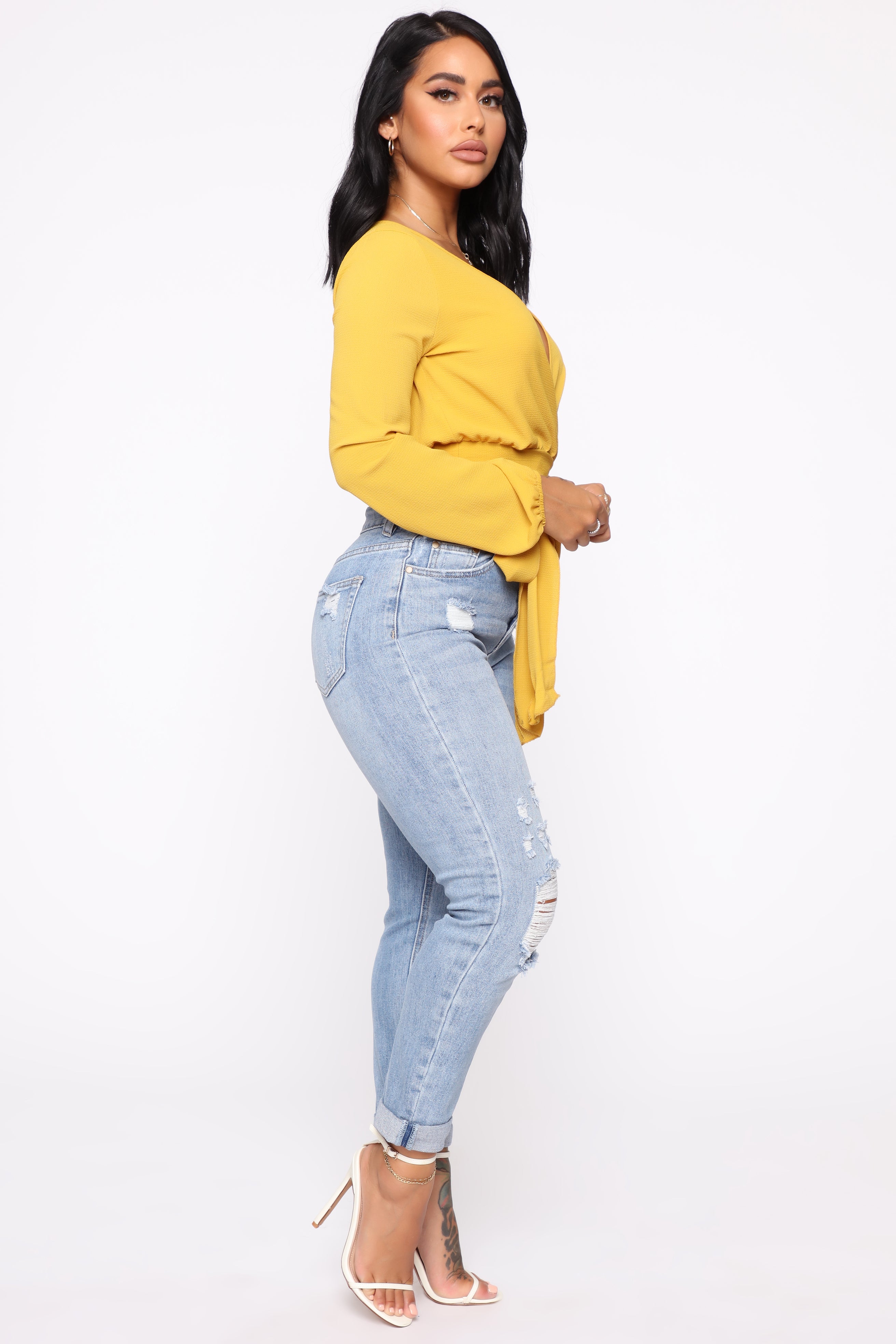 Keep Coming Back Boyfriend Jeans - Light Blue Wash - Image 4