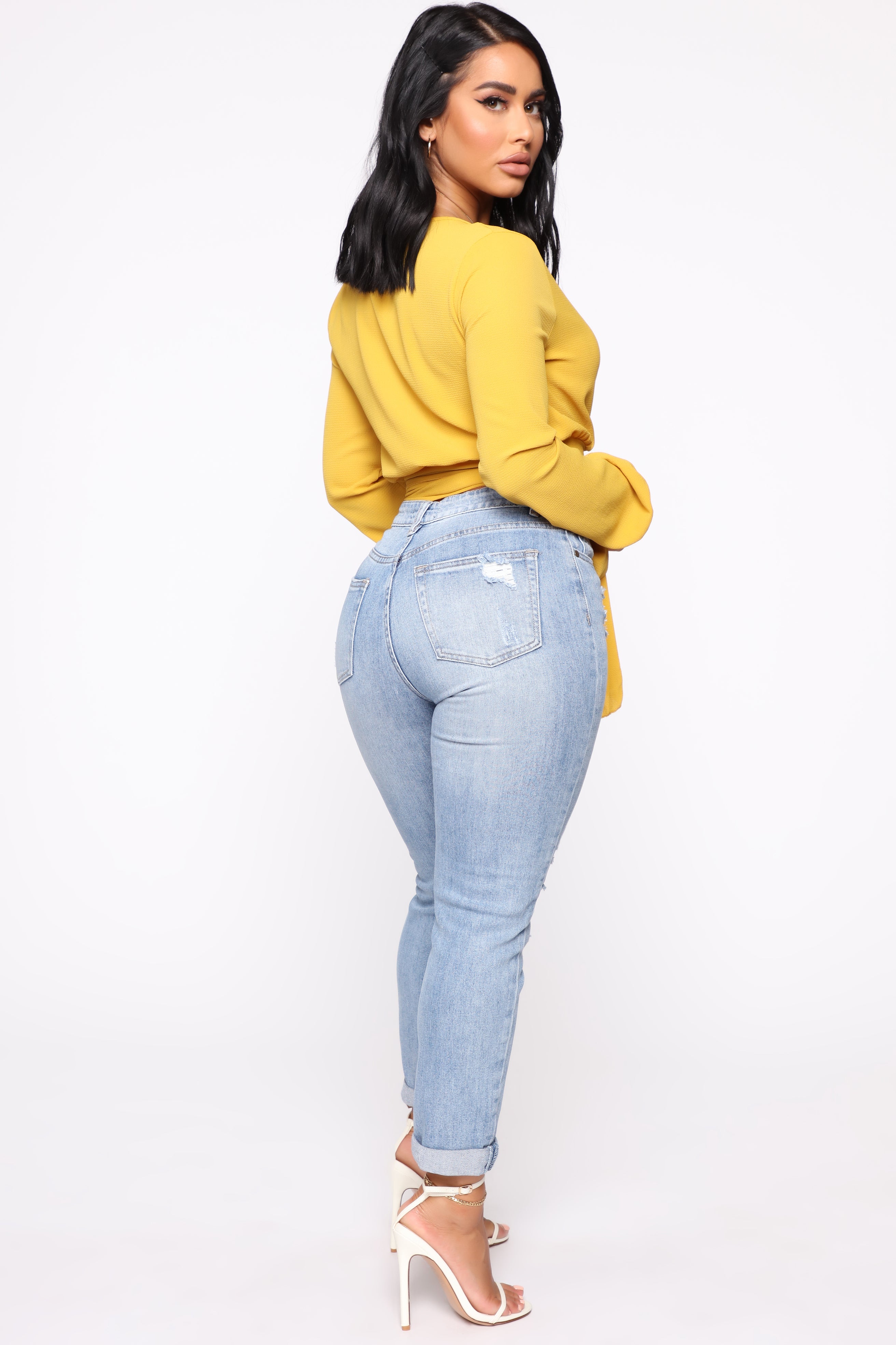 Keep Coming Back Boyfriend Jeans - Light Blue Wash - Image 5