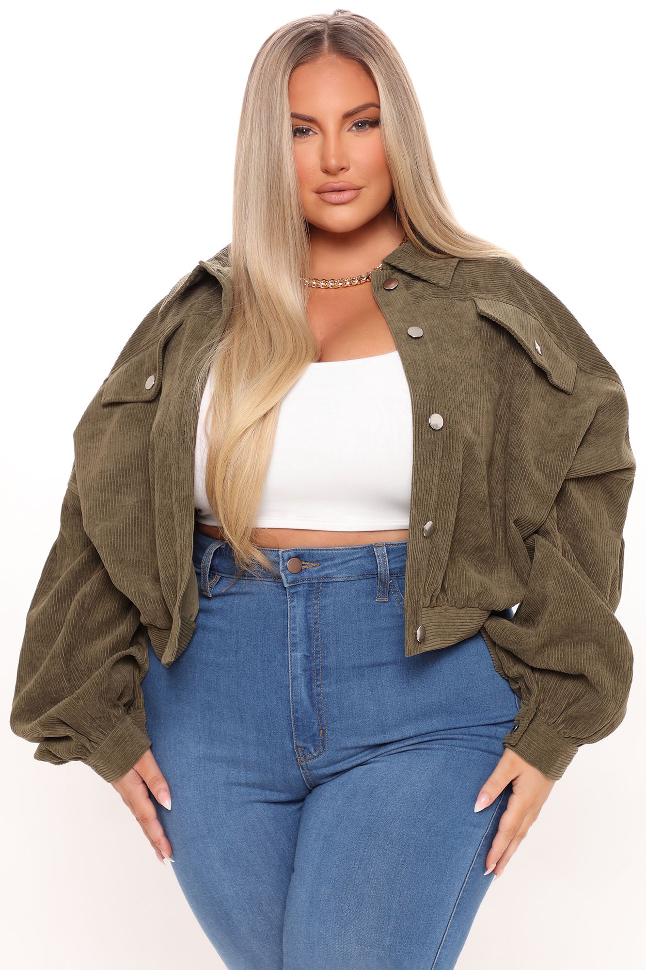 Road Tripping Corduroy Jacket - Olive - Image 4