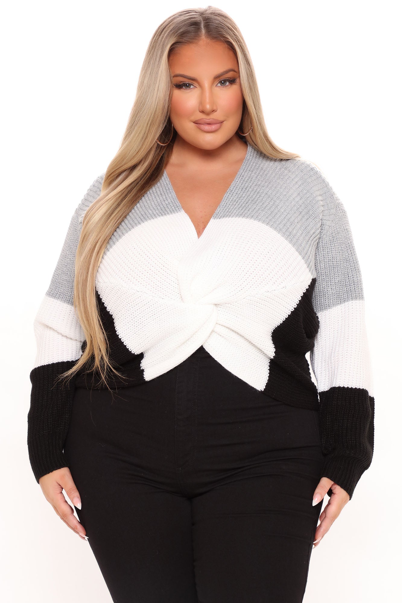 Just A Little Twisted Sweater - Black - Image 6