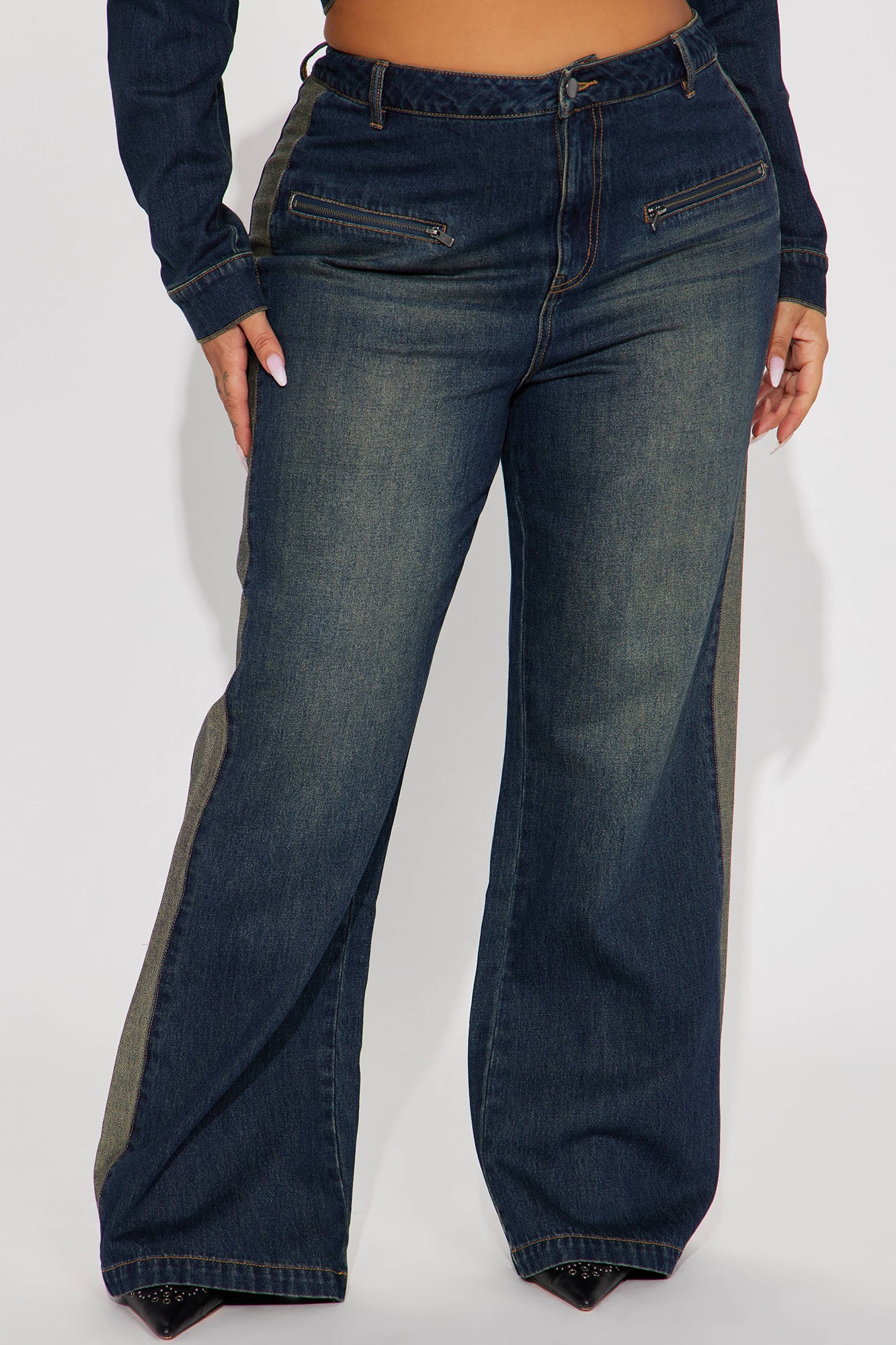 When In Rome Tinted Straight Leg Jean - Dark Wash - Image 5