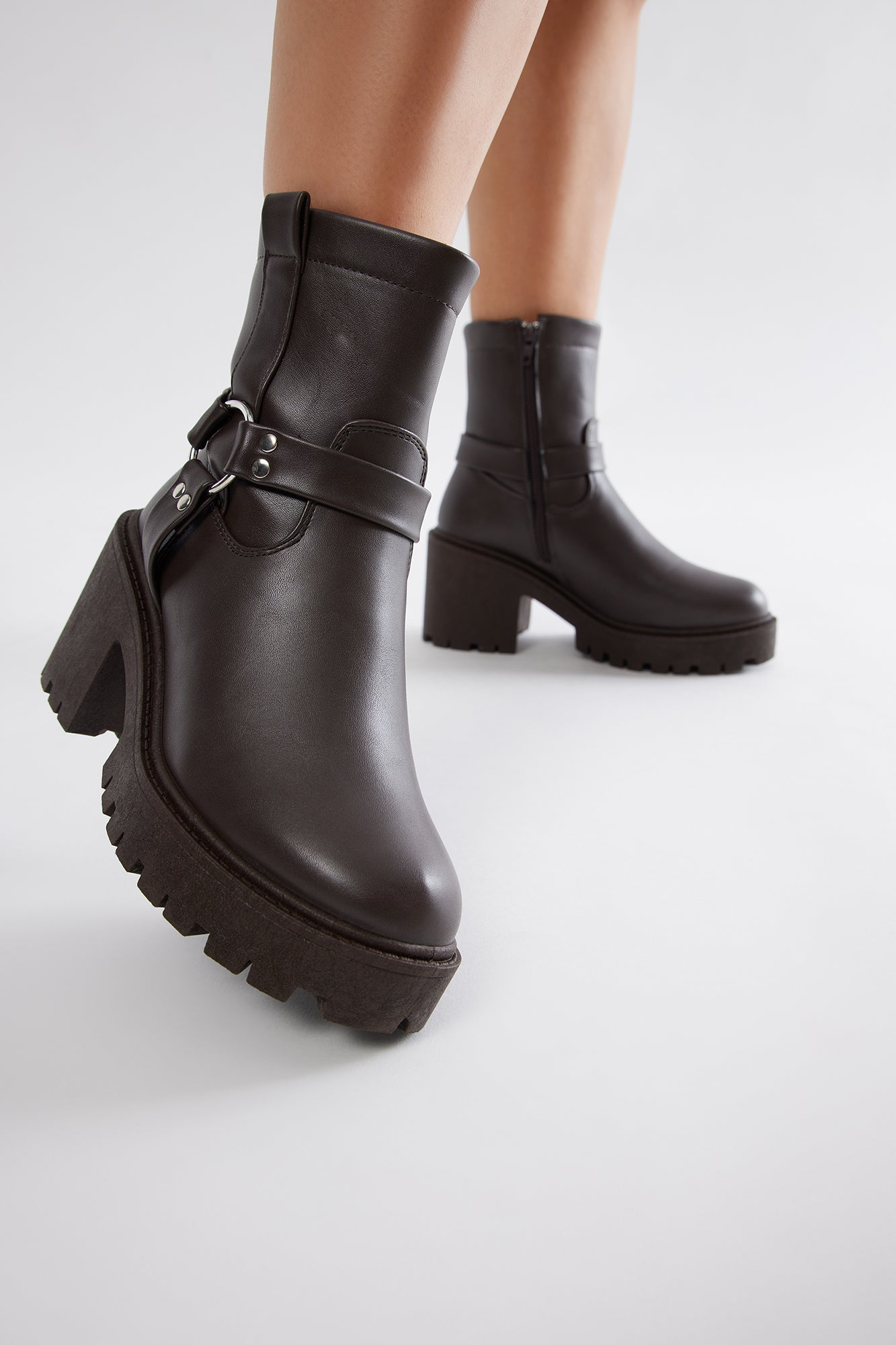 Wiley Heeled Booties - Brown - Image 4