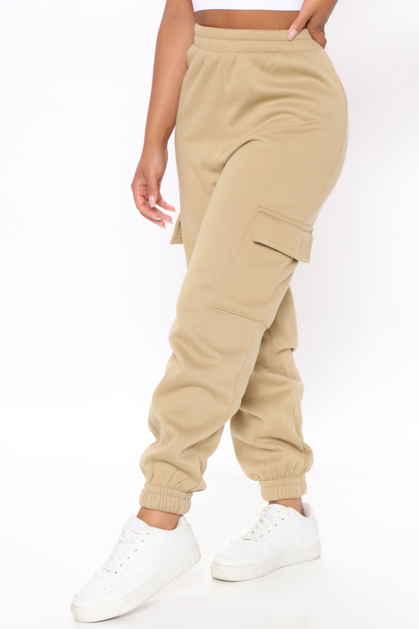 Let's Relax Jogger Sweatpants - Tan - Image 3