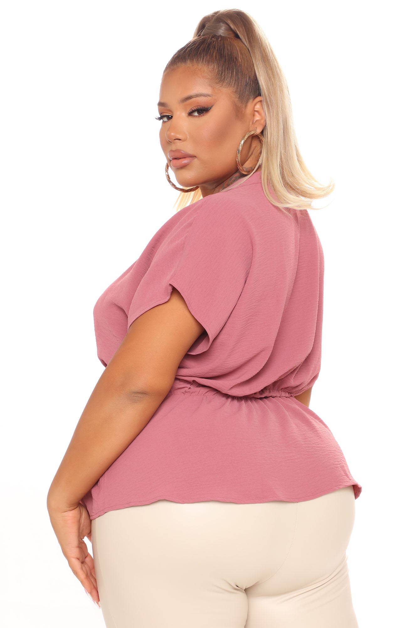 Waist No Time Blouse - Rose - Image 7