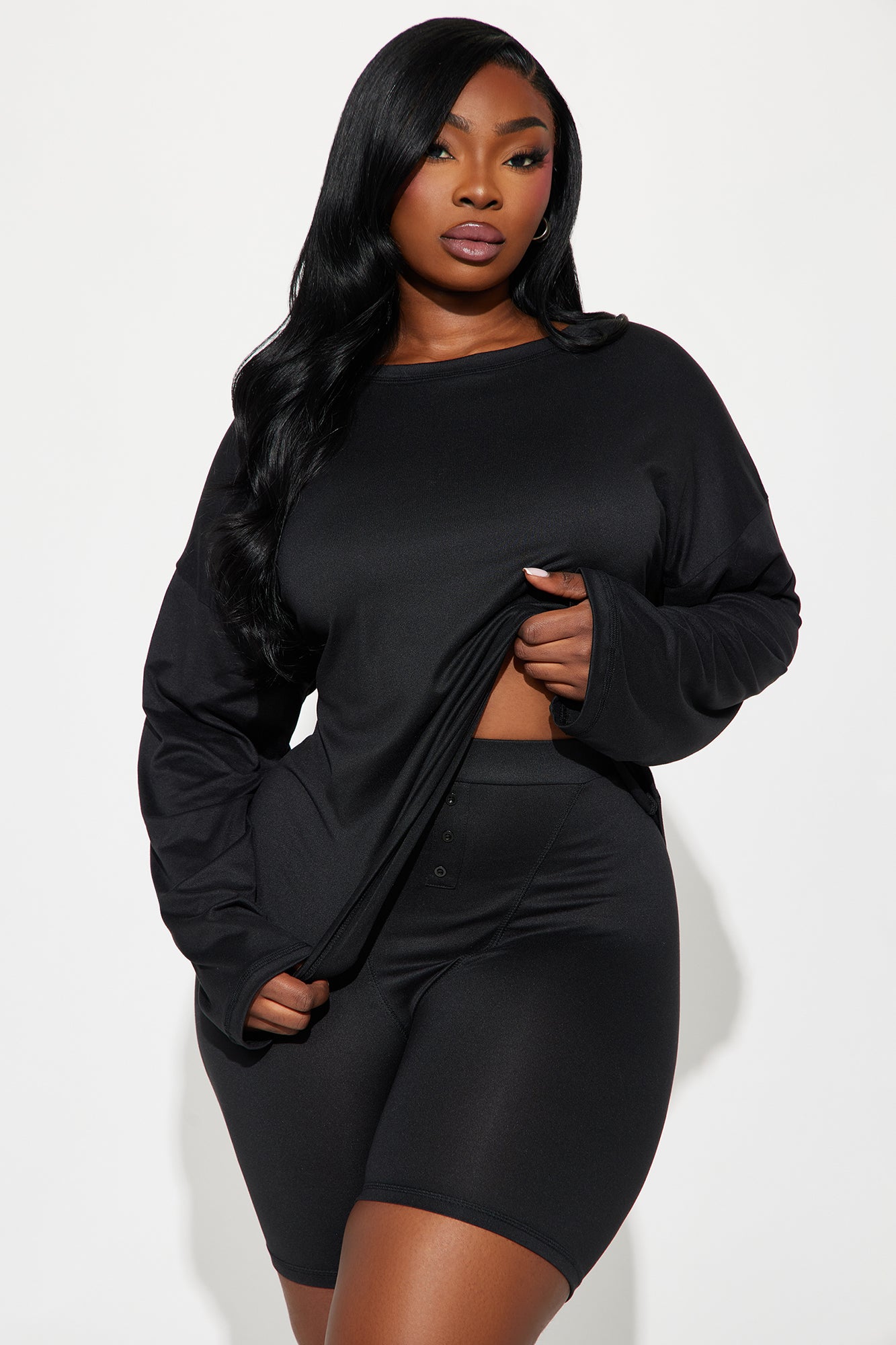 Me And You PJ Boxer Short Set - Black - Image 3