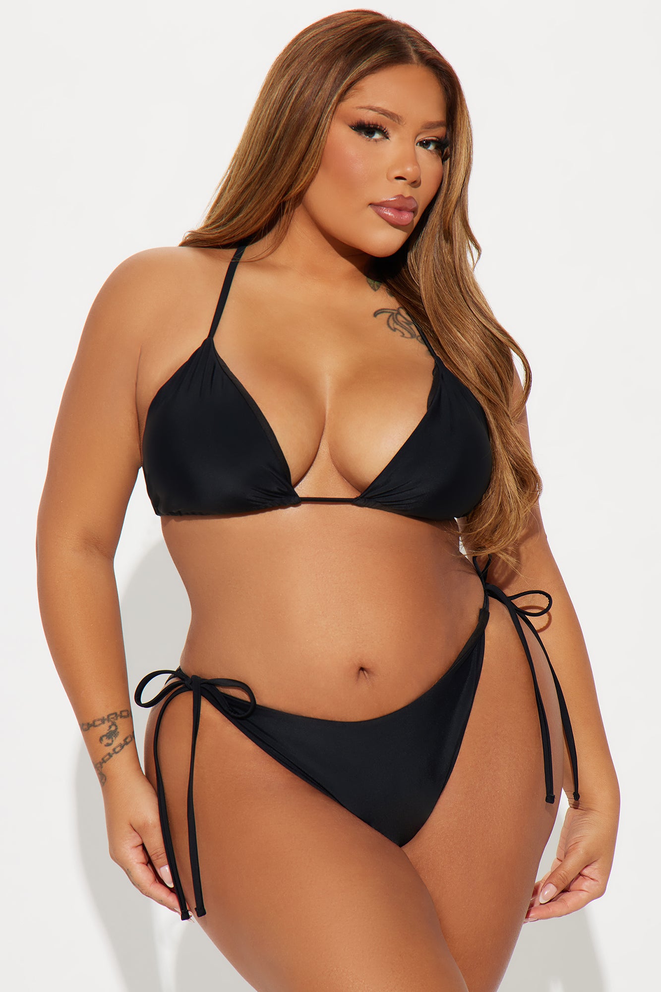 Vacations On The Sand 3 Piece Bikini Set - Mocha/combo - Image 5