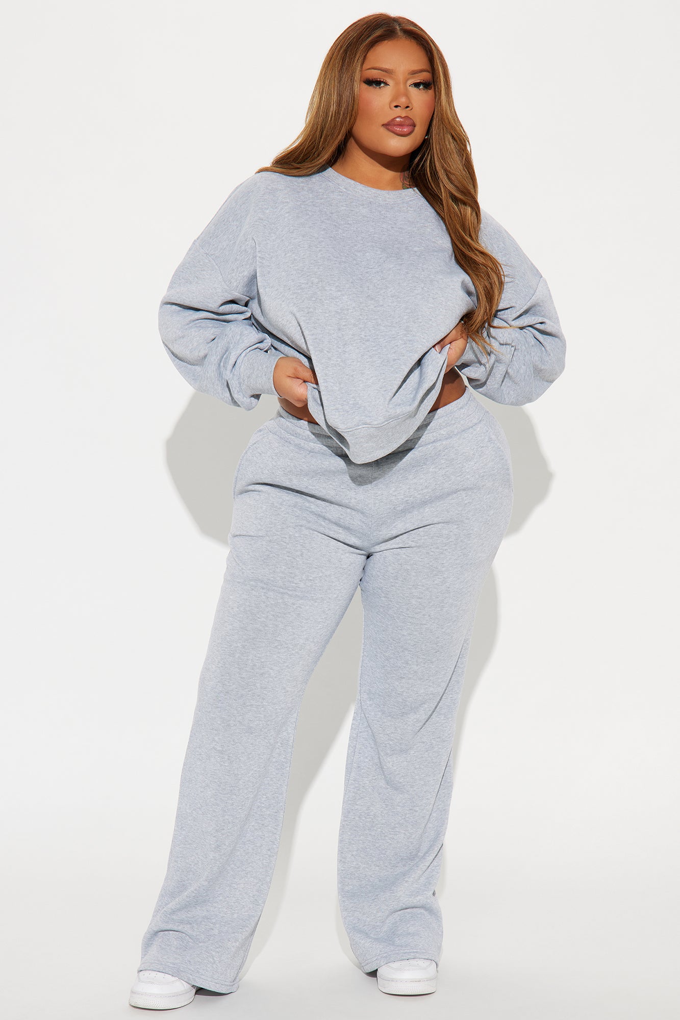 Candice Lounge Flare Pant - Heather Grey - Image 4