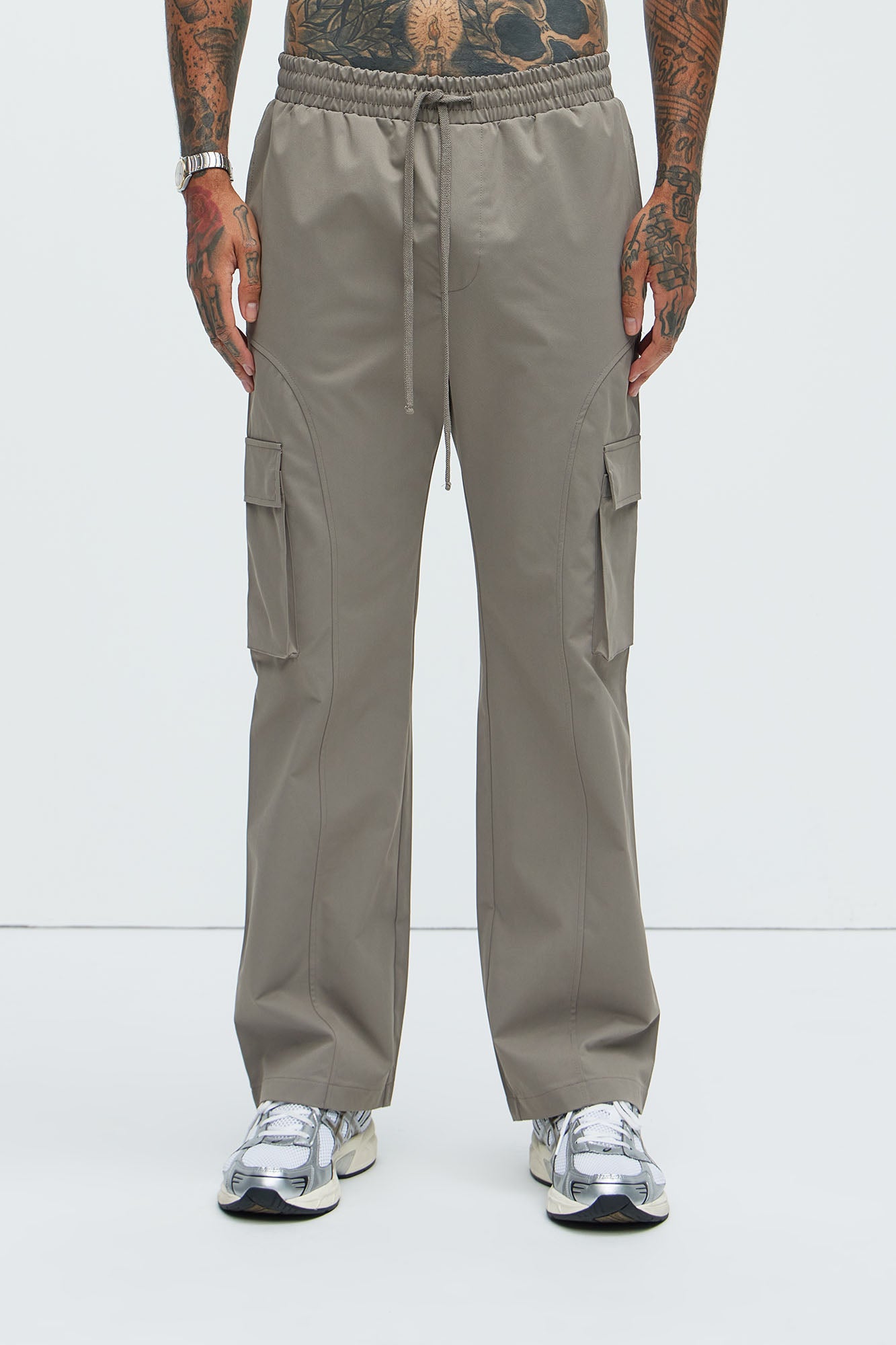 Bam Straight Pants - Grey - Image 4