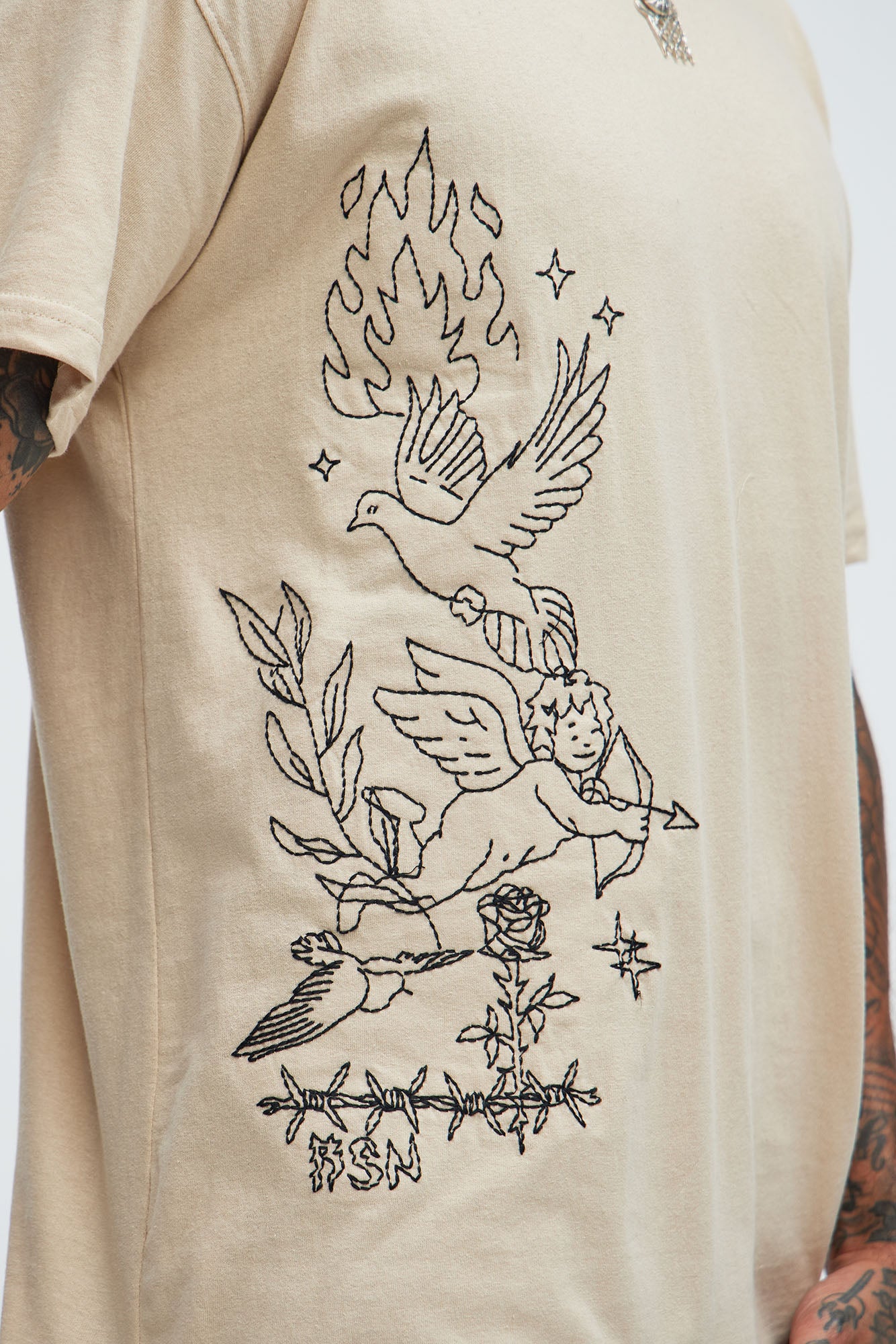 Till Death Do Us Part Short Sleeve Tee - Khaki - Image 3