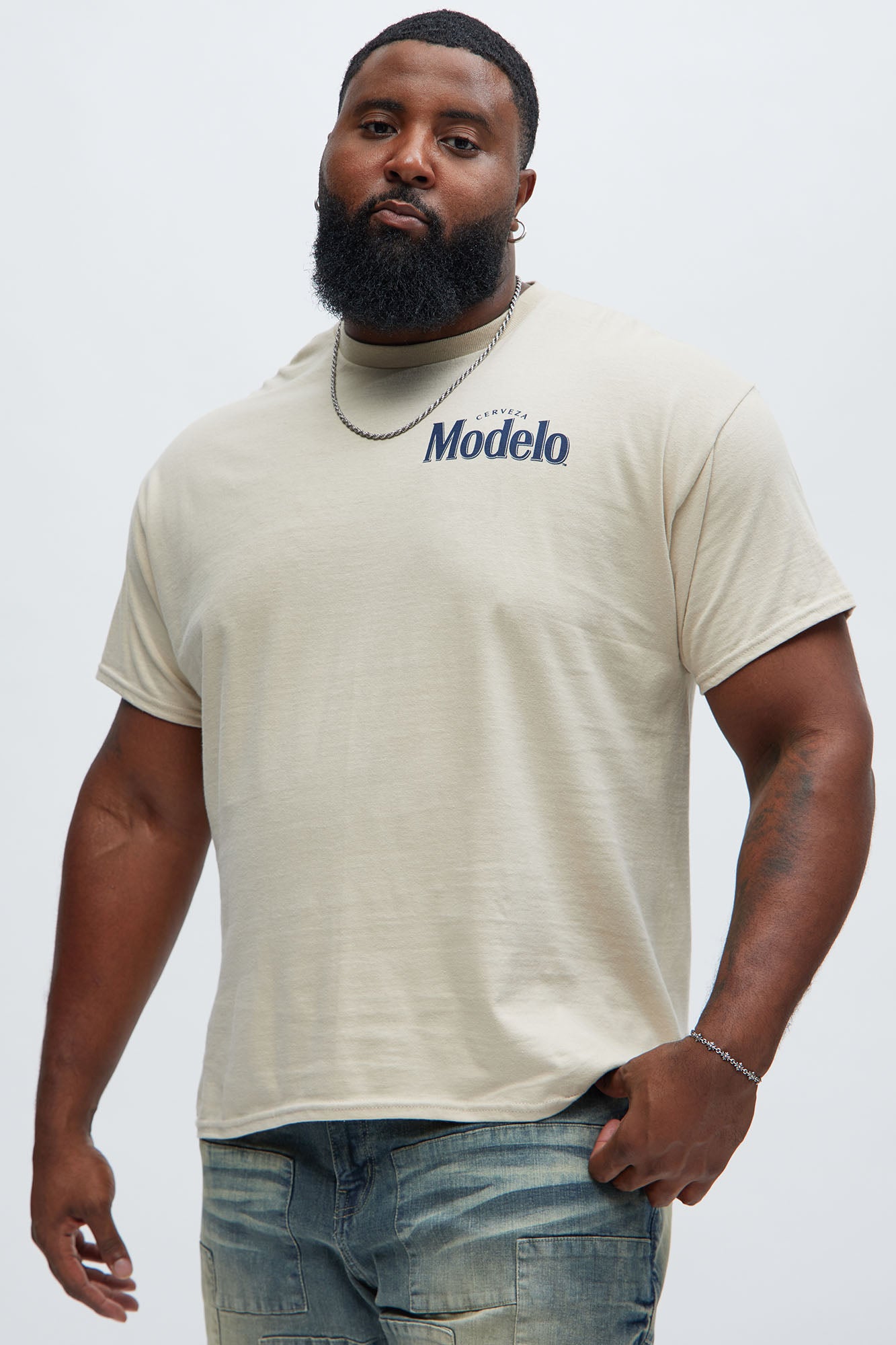Modelo Rodeo Short Sleeve Tee - Sand - Image 7