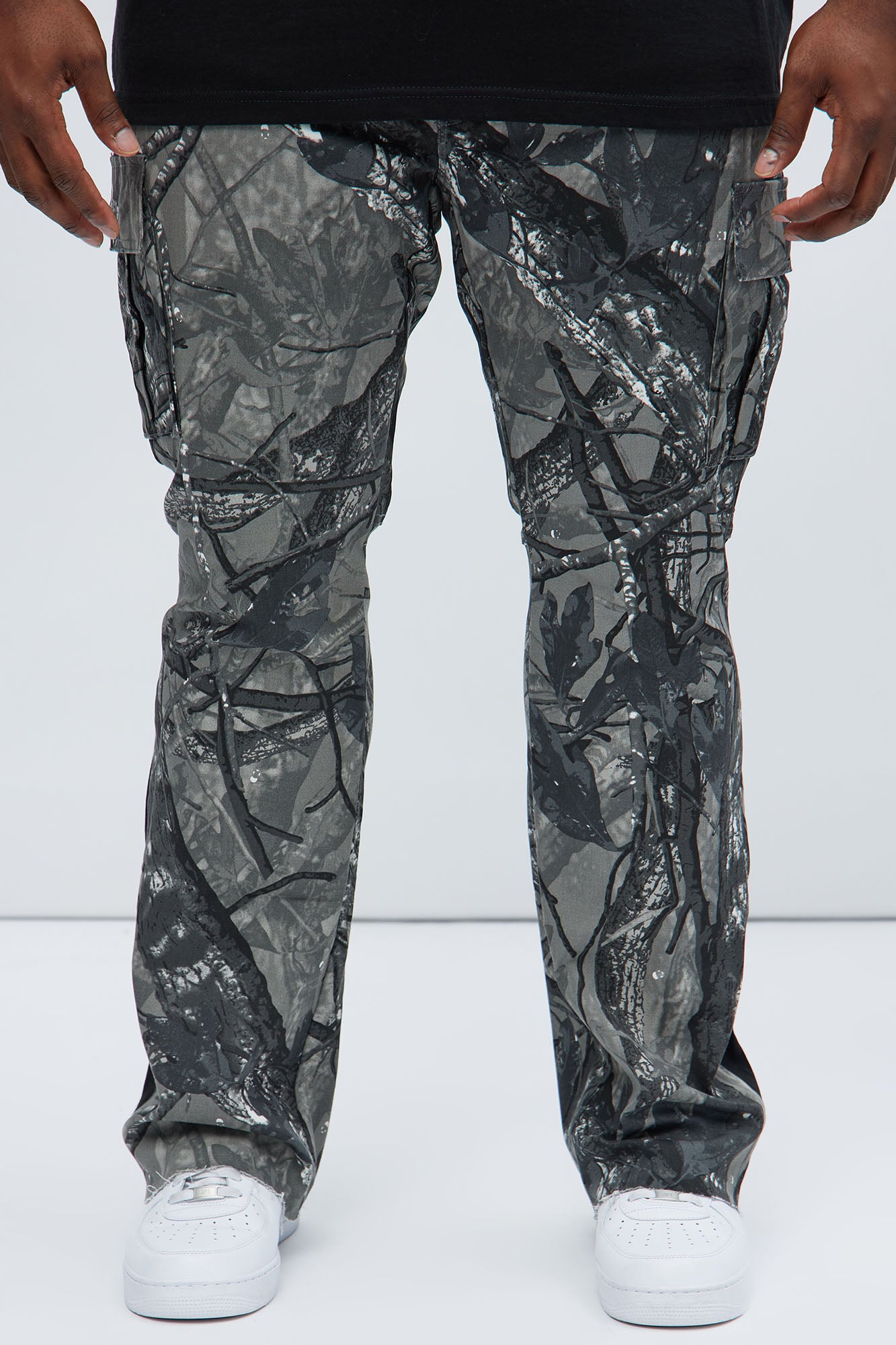 All Over Print Stacked Twill Flare Pant - Grey/combo - Image 6