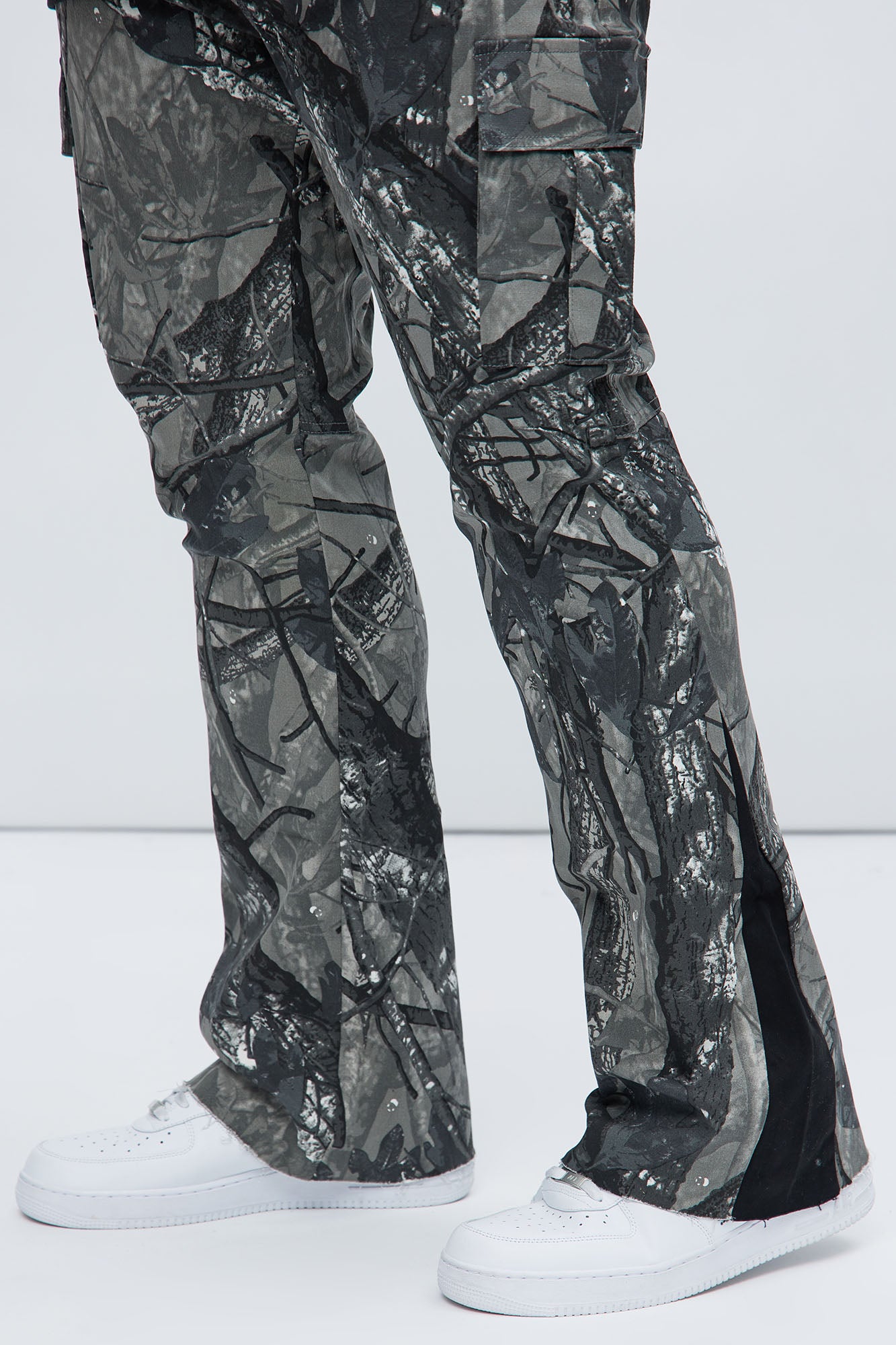 All Over Print Stacked Twill Flare Pant - Grey/combo - Image 8