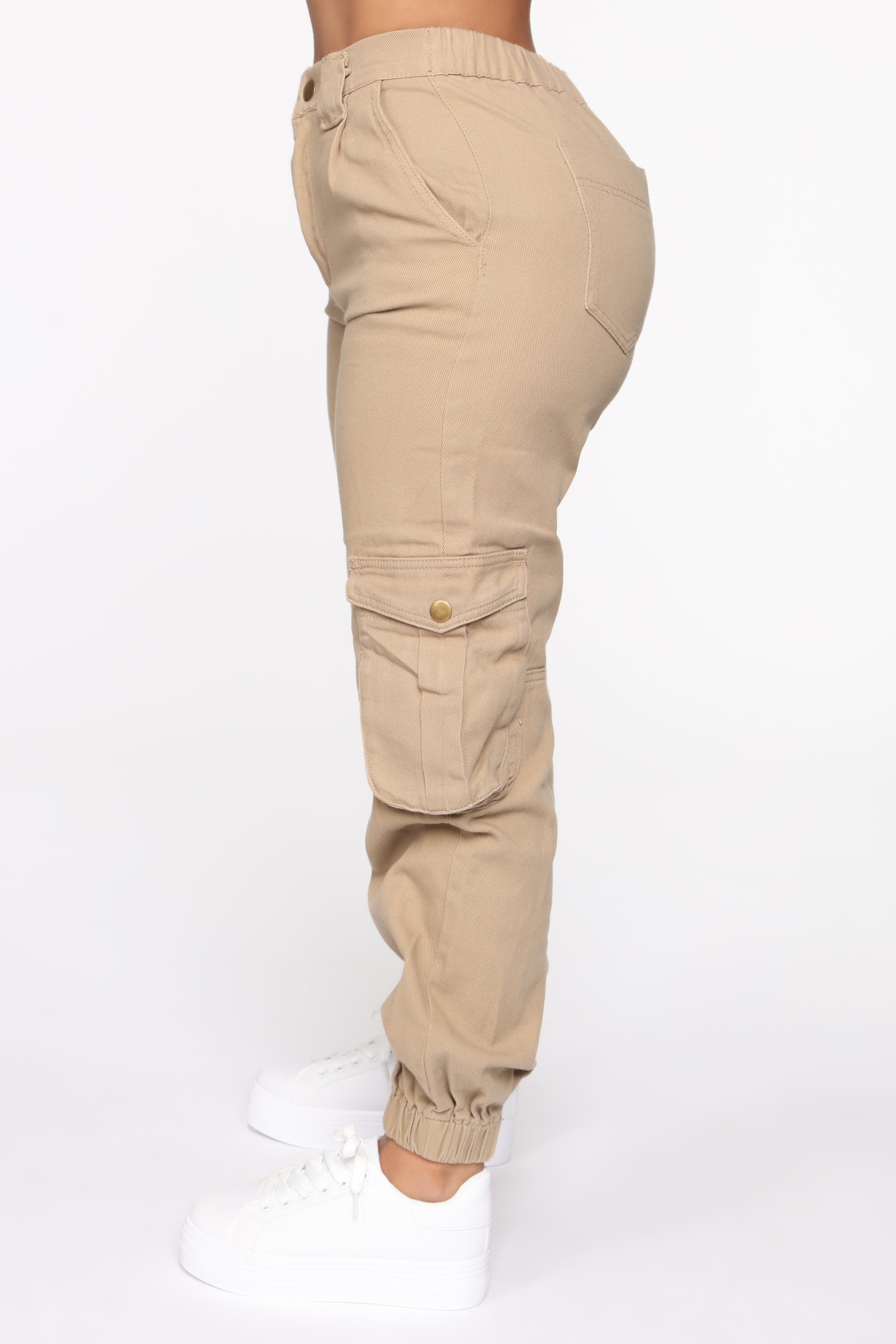 Leslie Cargo Joggers - Khaki - Image 5