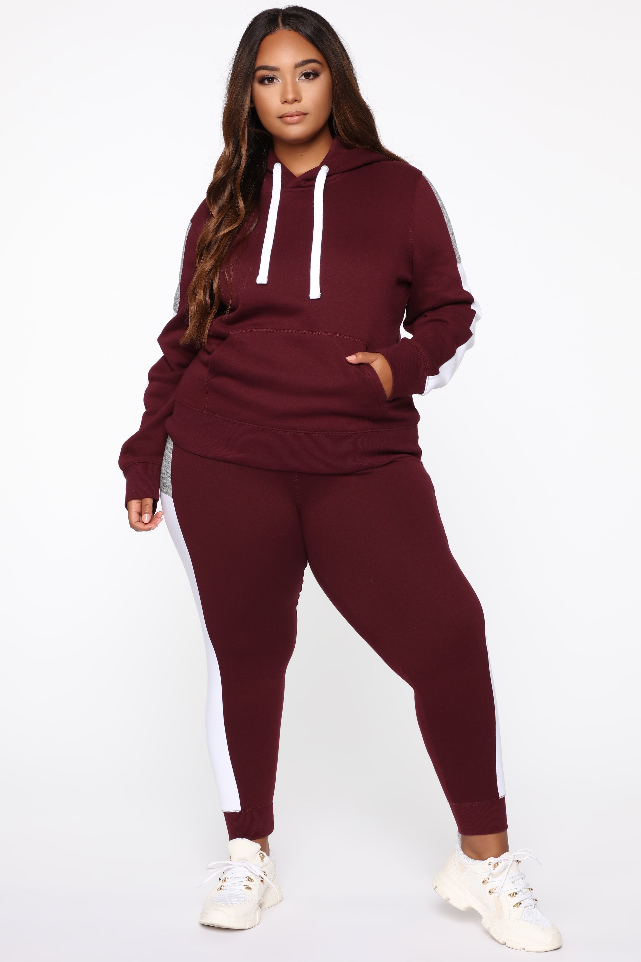 Analissa Pullover Hoodie - Maroon - Image 5