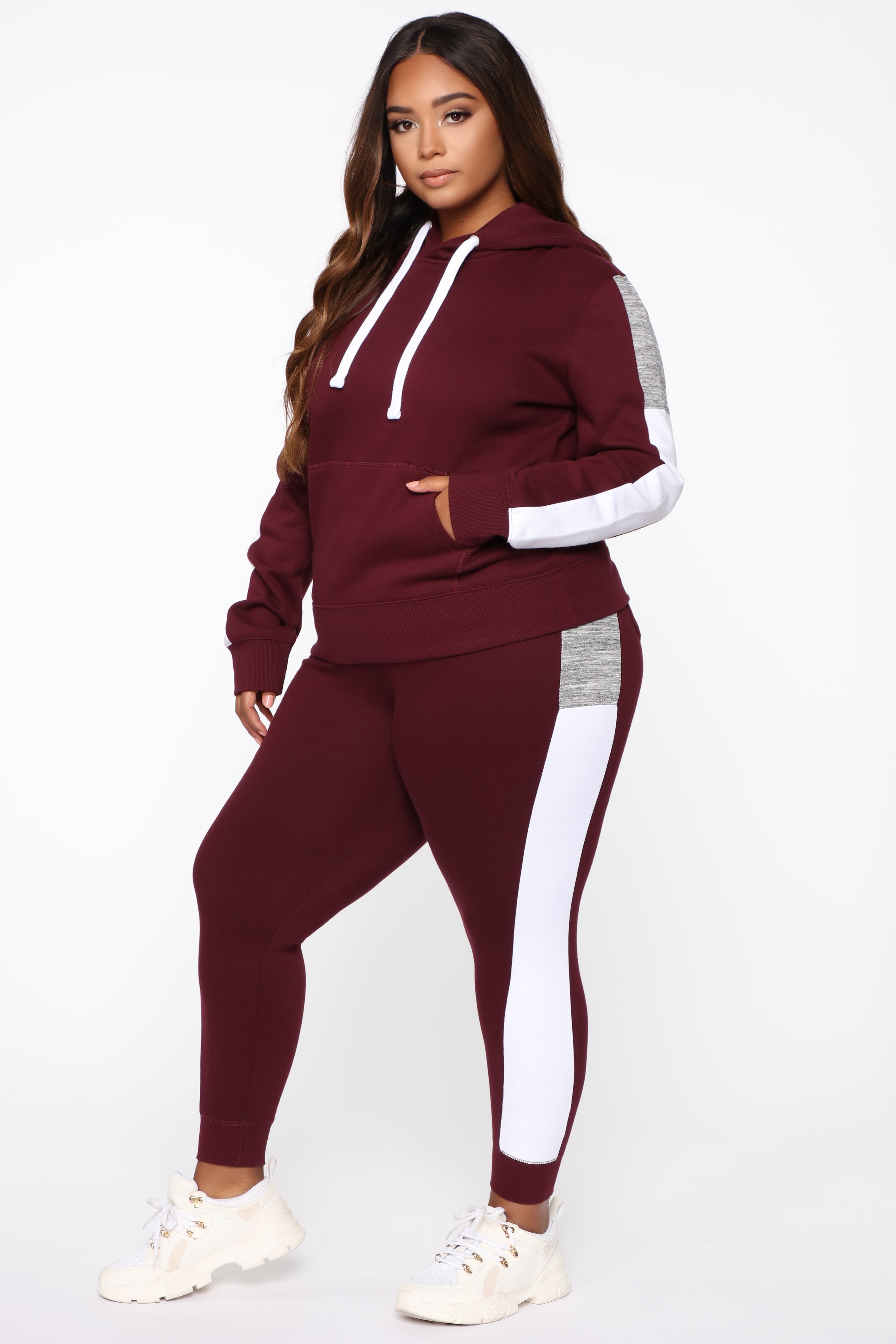 Analissa Pullover Hoodie - Maroon - Image 7