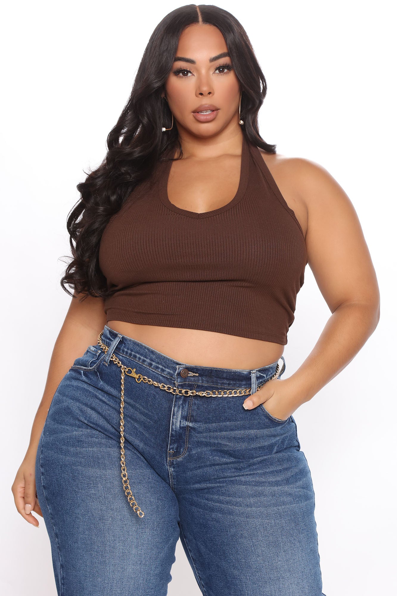 The New Me Halter Top - Chocolate - Image 5