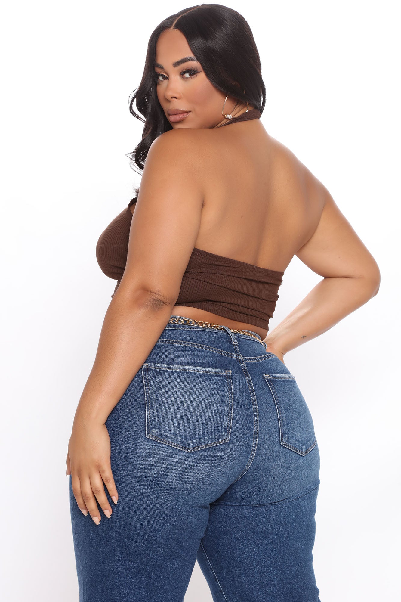 The New Me Halter Top - Chocolate - Image 7