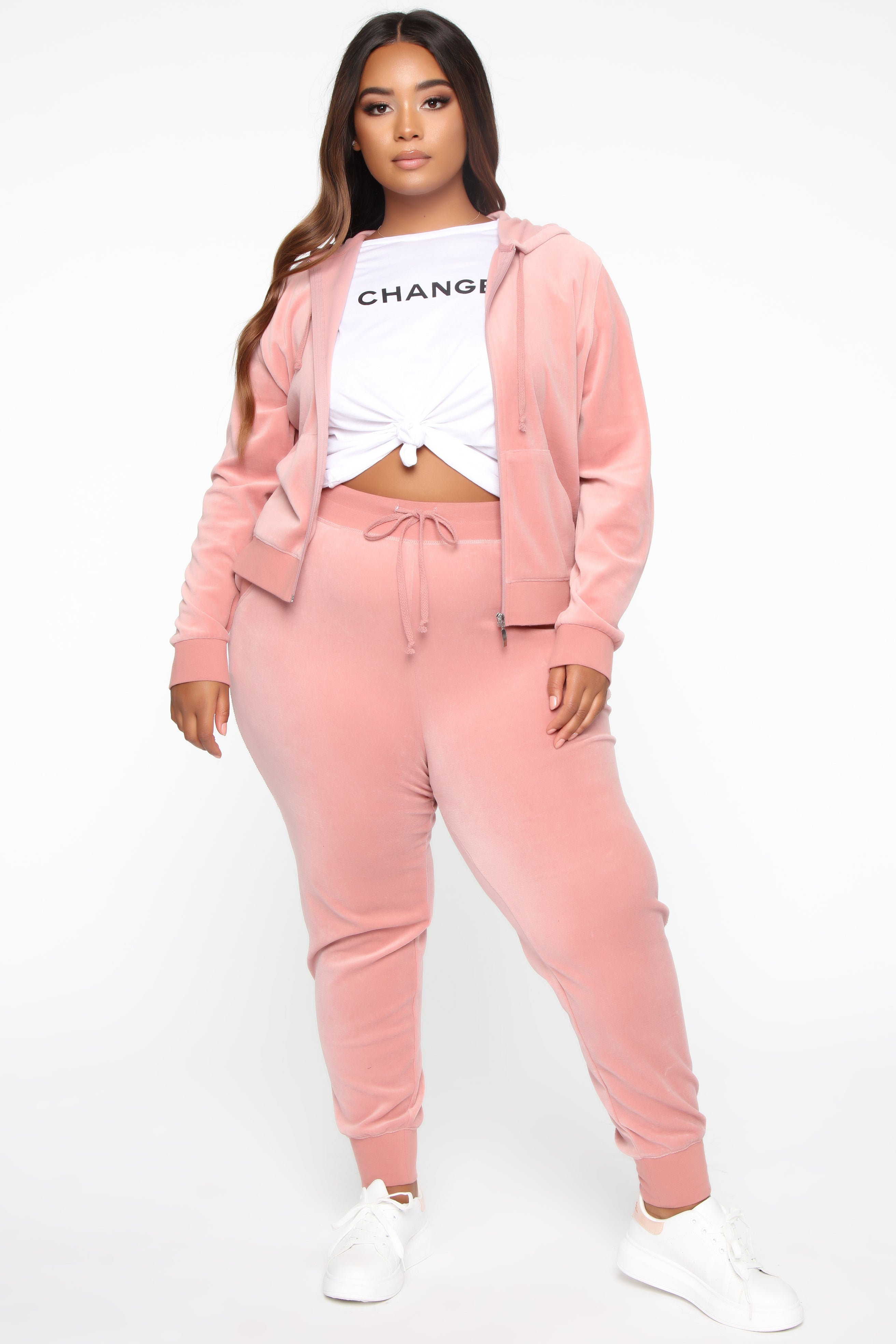 The Original Trendsetter Velour Set - Mauve - Image 10