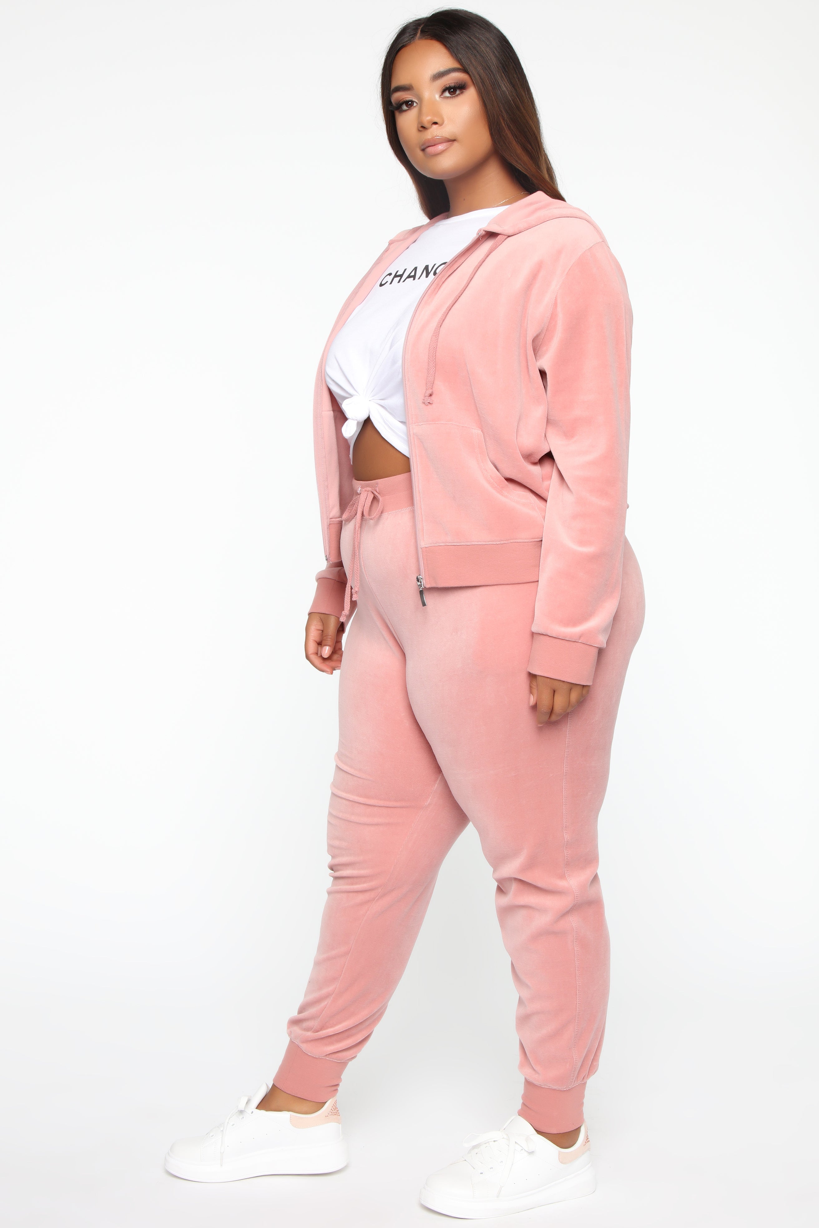 The Original Trendsetter Velour Set - Mauve - Image 12