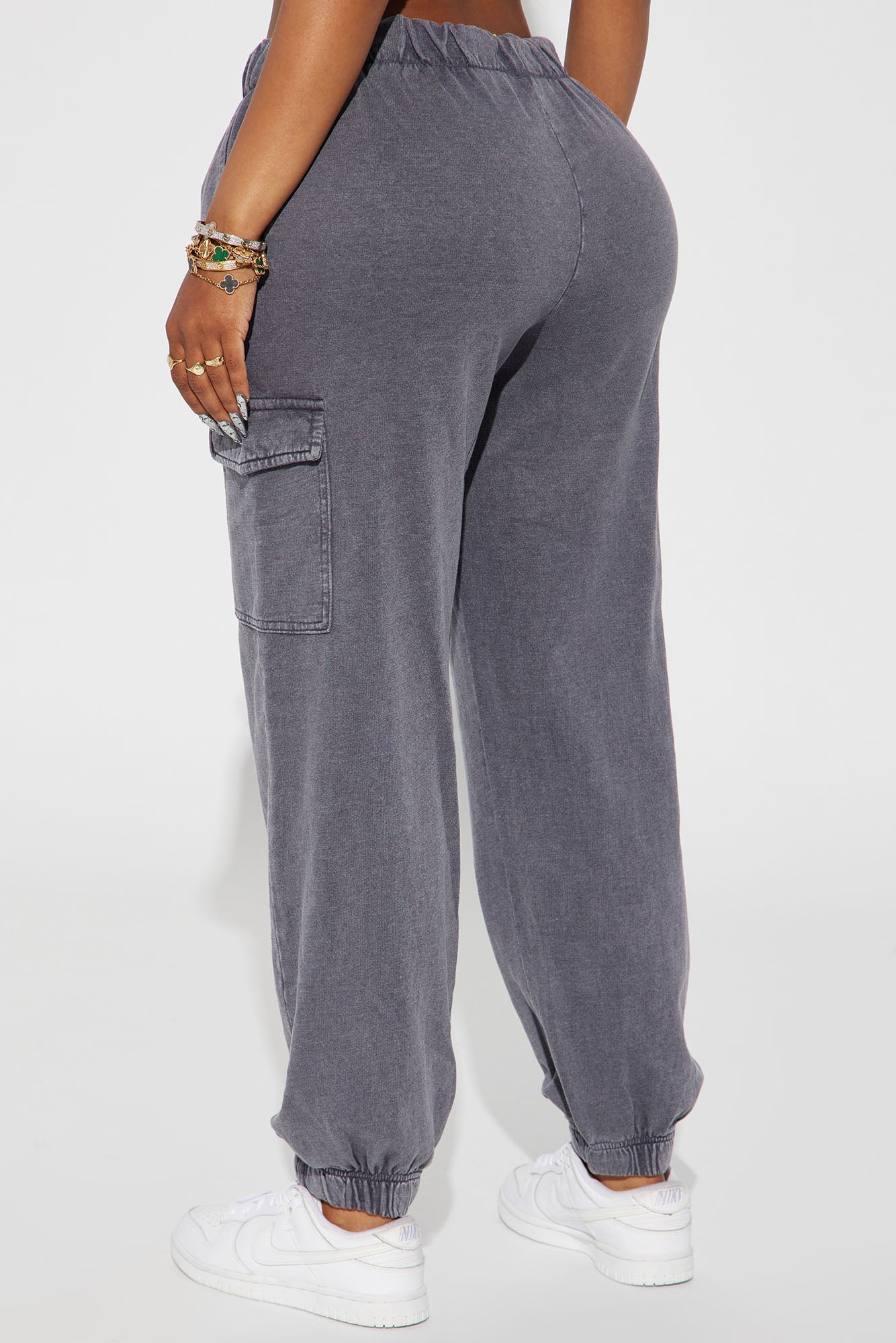 Fiona Fleece Jogger - Black - Image 3