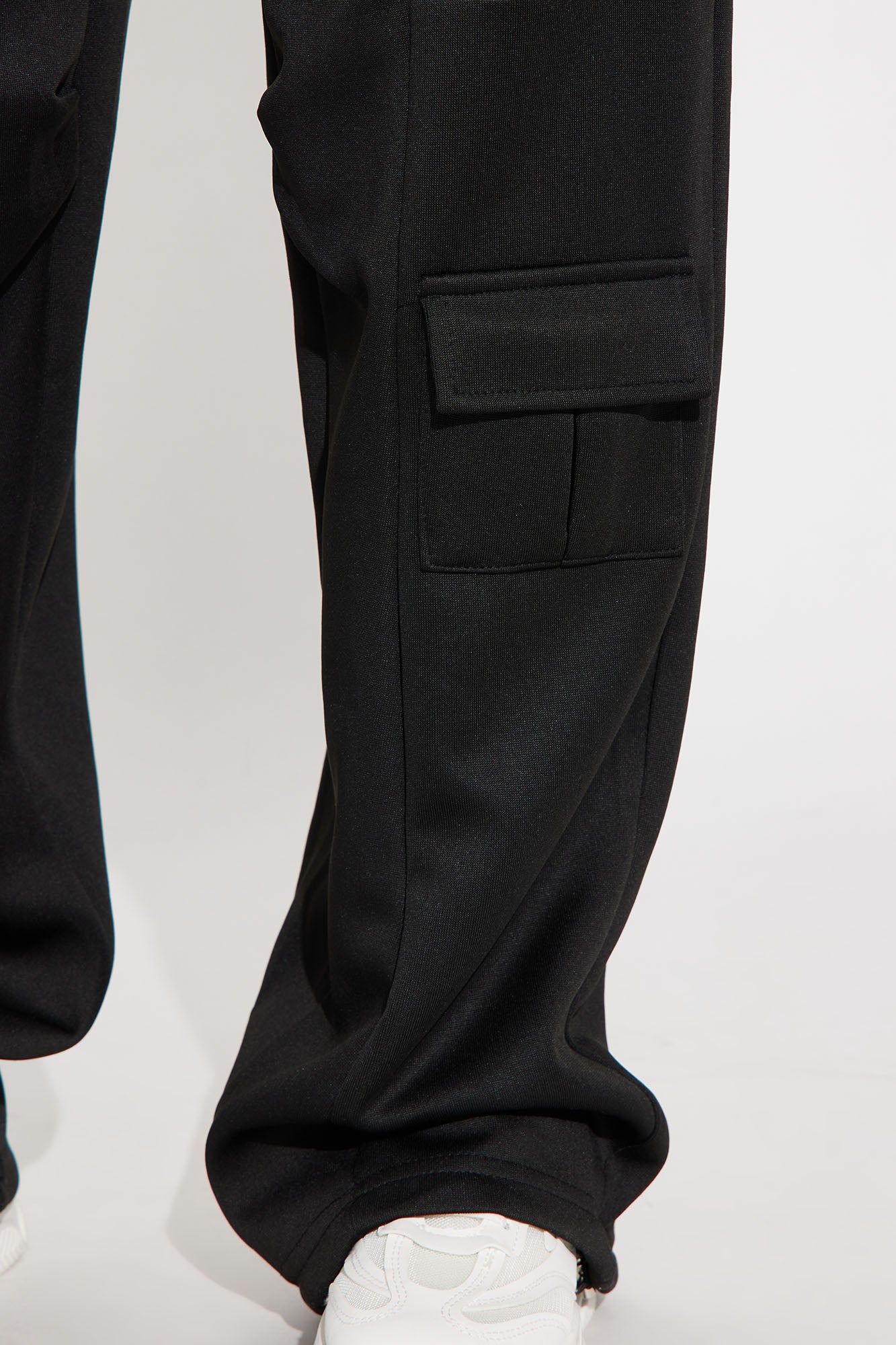 Street Vibe Wide Leg Jogger - Black/White - Image 3