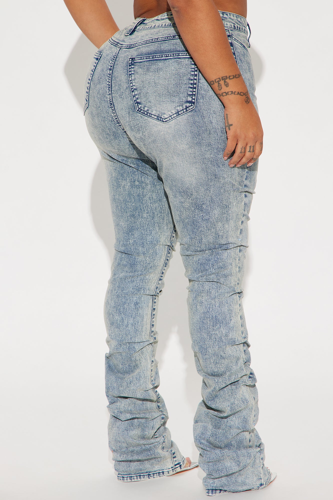 Tall See Me High Rise Stacked Straight Leg Jeans - Vintage Wash - Image 6