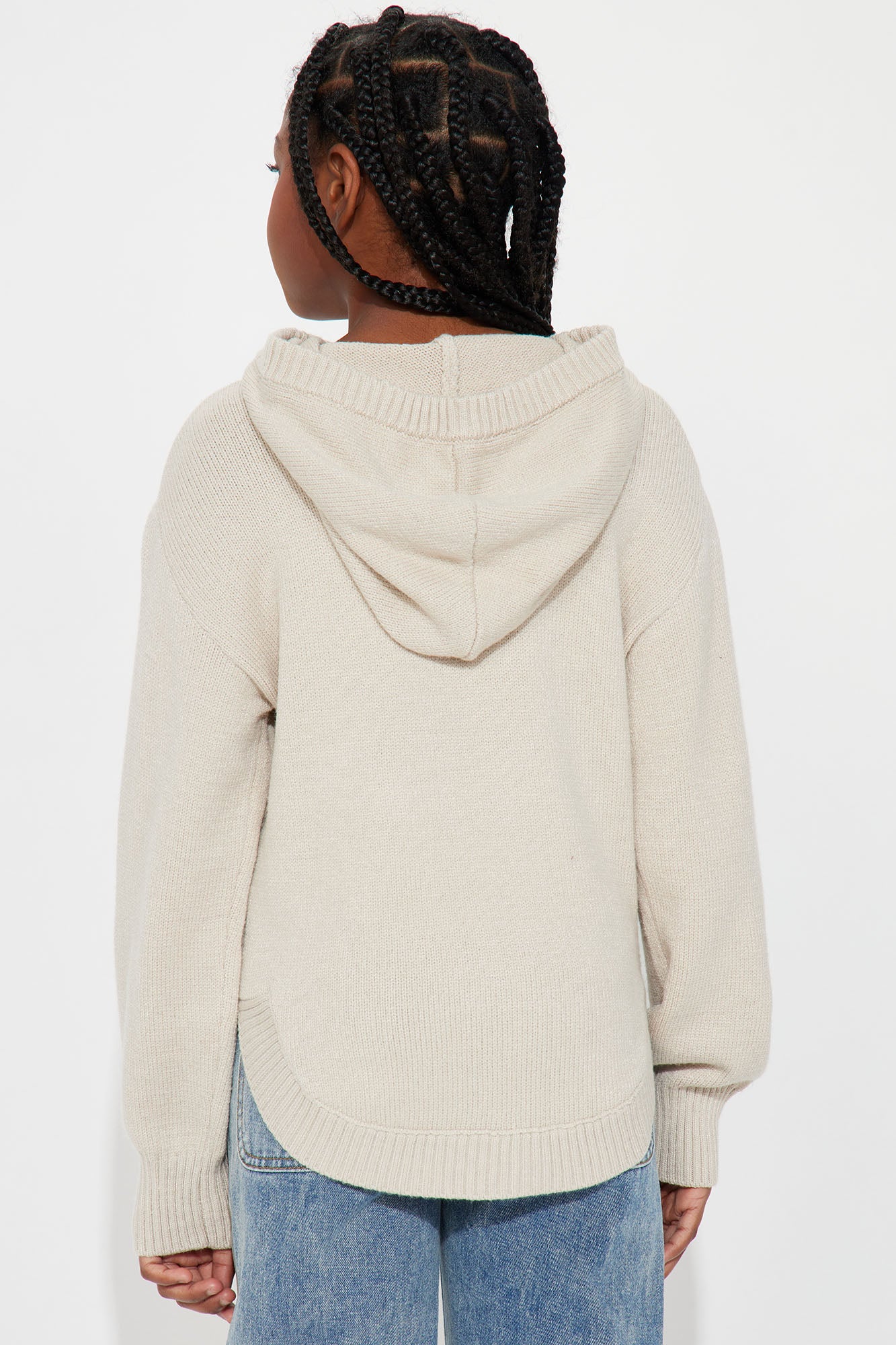 Mini Never Parting Ways Hooded Sweater - Taupe - Image 4