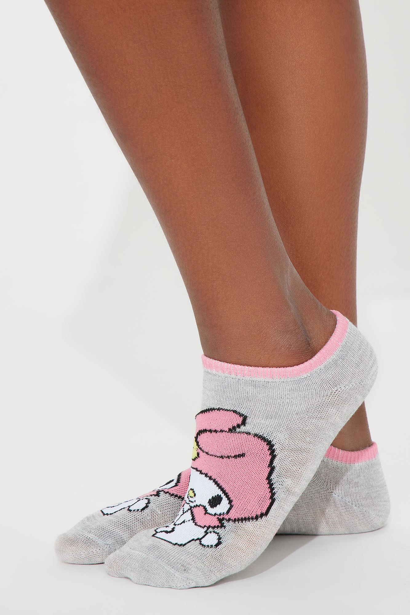Mini Hello Kitty & Friends Fun 5 Pack Crew Socks - Grey/combo - Image 3