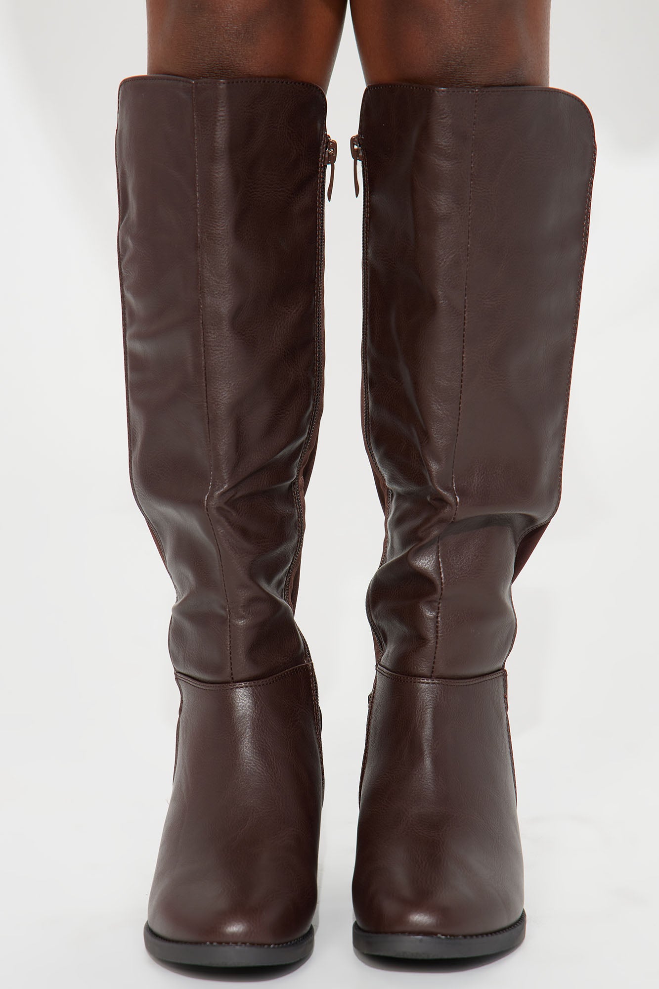 Mini Riding Around Tall Flat Boots - Brown - Image 4