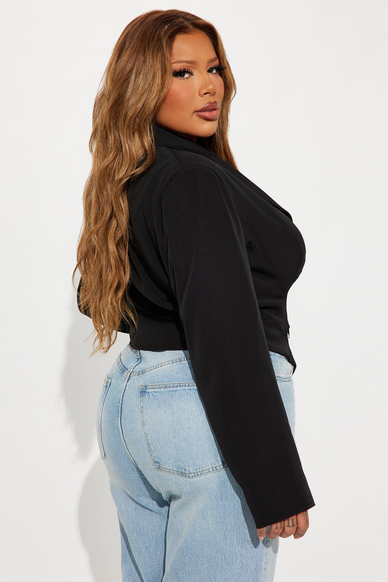 Buckle Up Babe Blazer - Black - Image 7