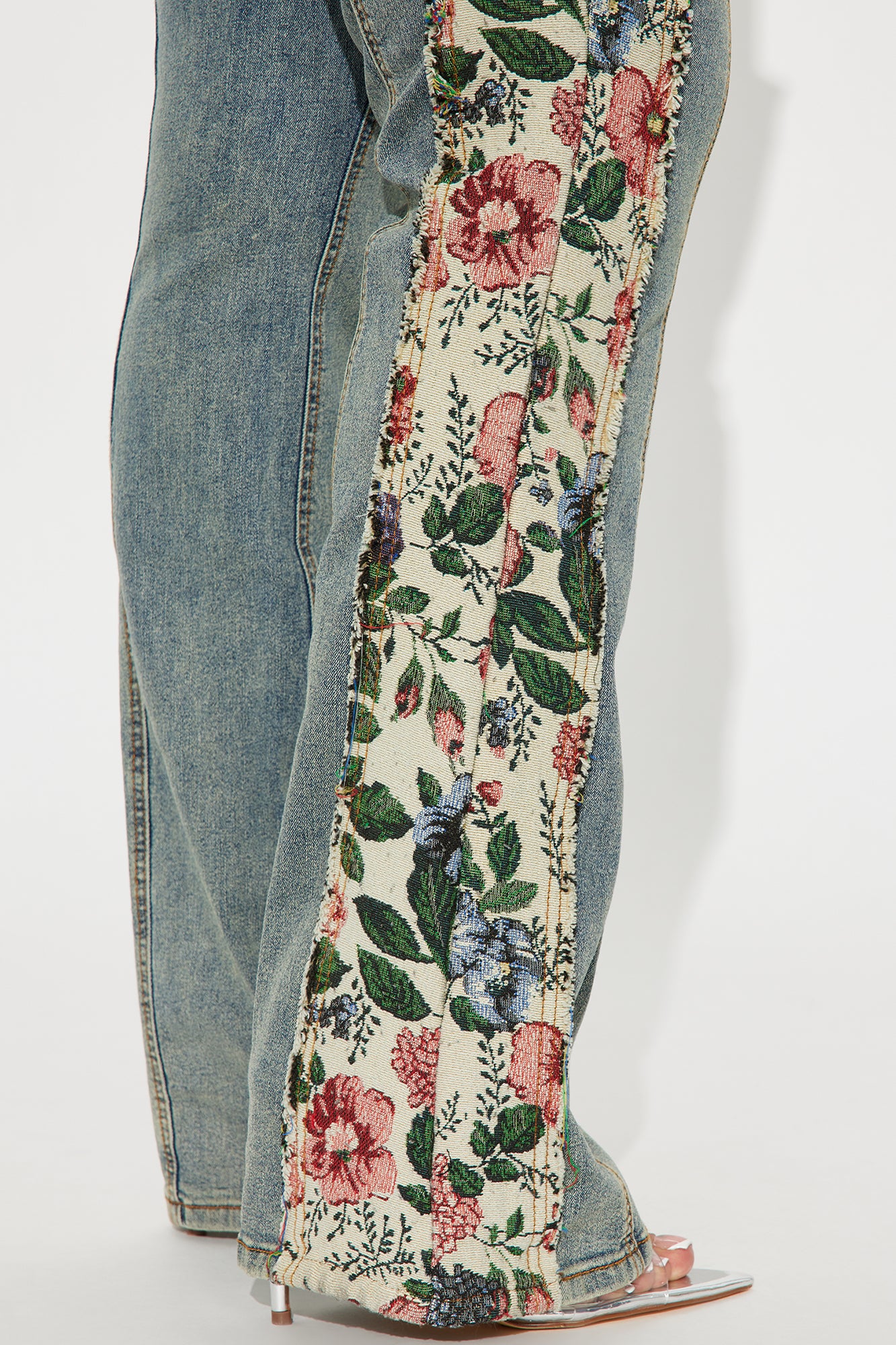 Amari Floral Stretch Bootcut Jeans - Vintage Wash - Image 6