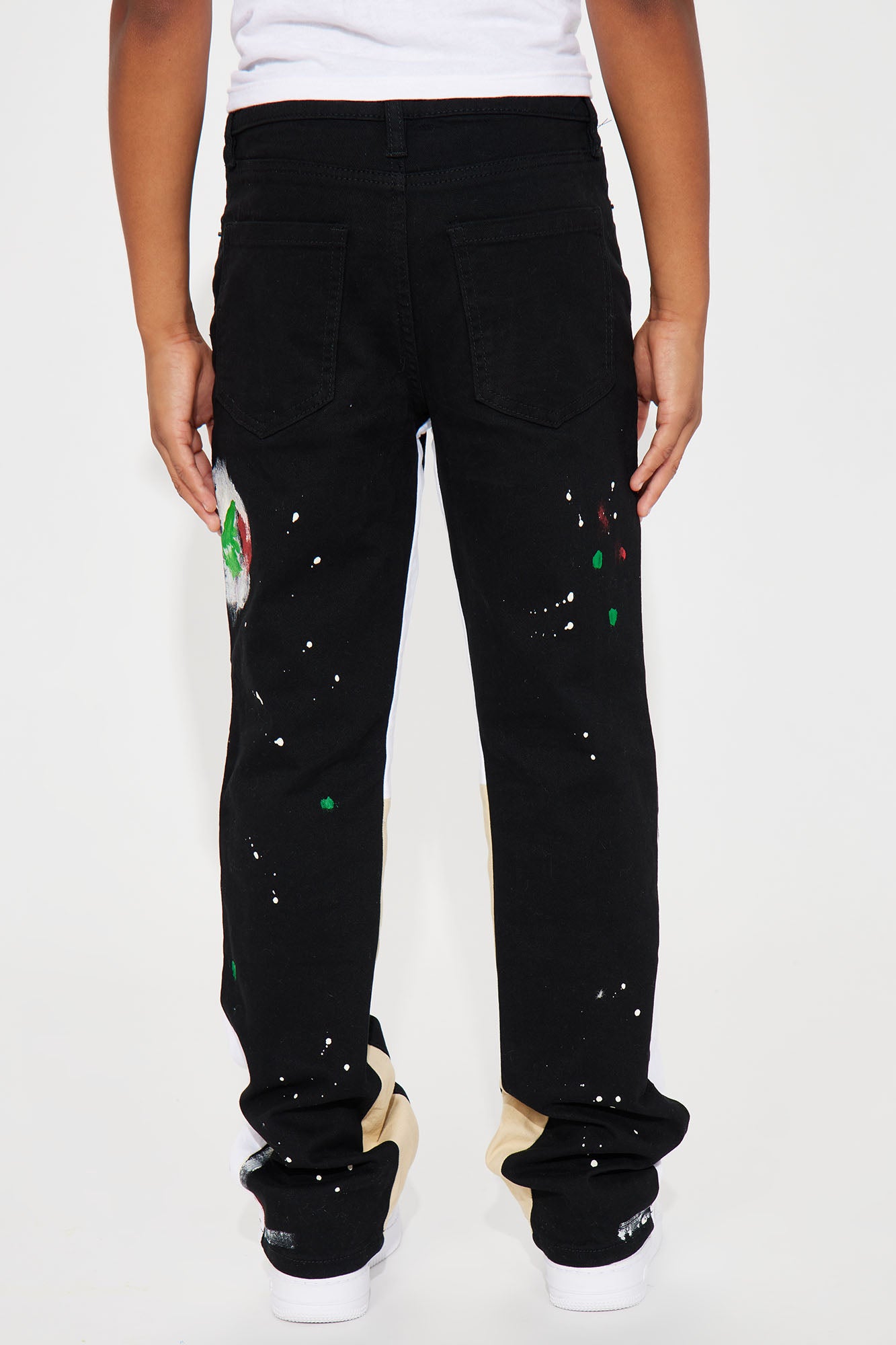 Mini Both Ways Slim Stacked Flared Pants - Black/combo - Image 4