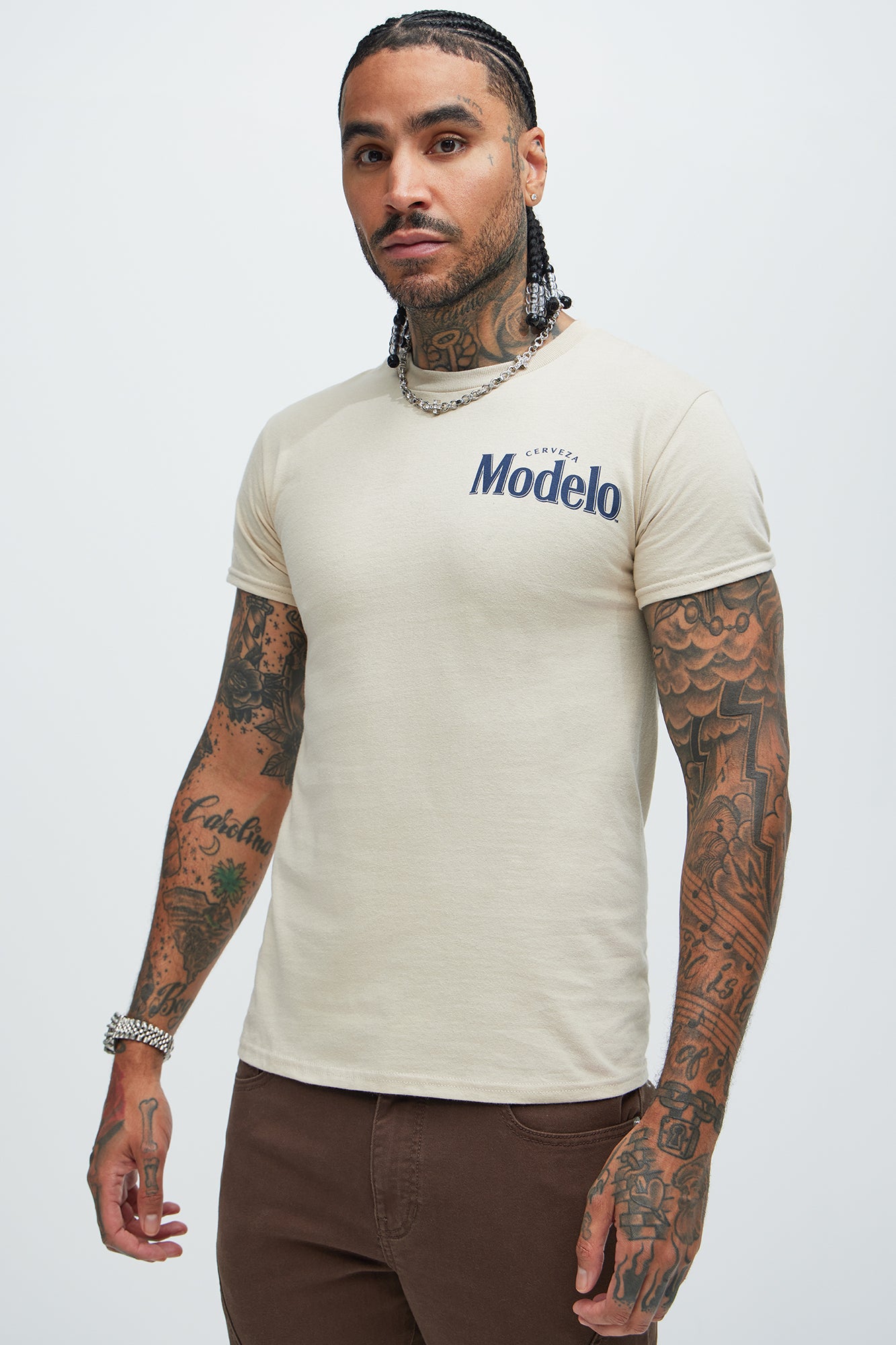 Modelo Rodeo Short Sleeve Tee - Sand - Image 3