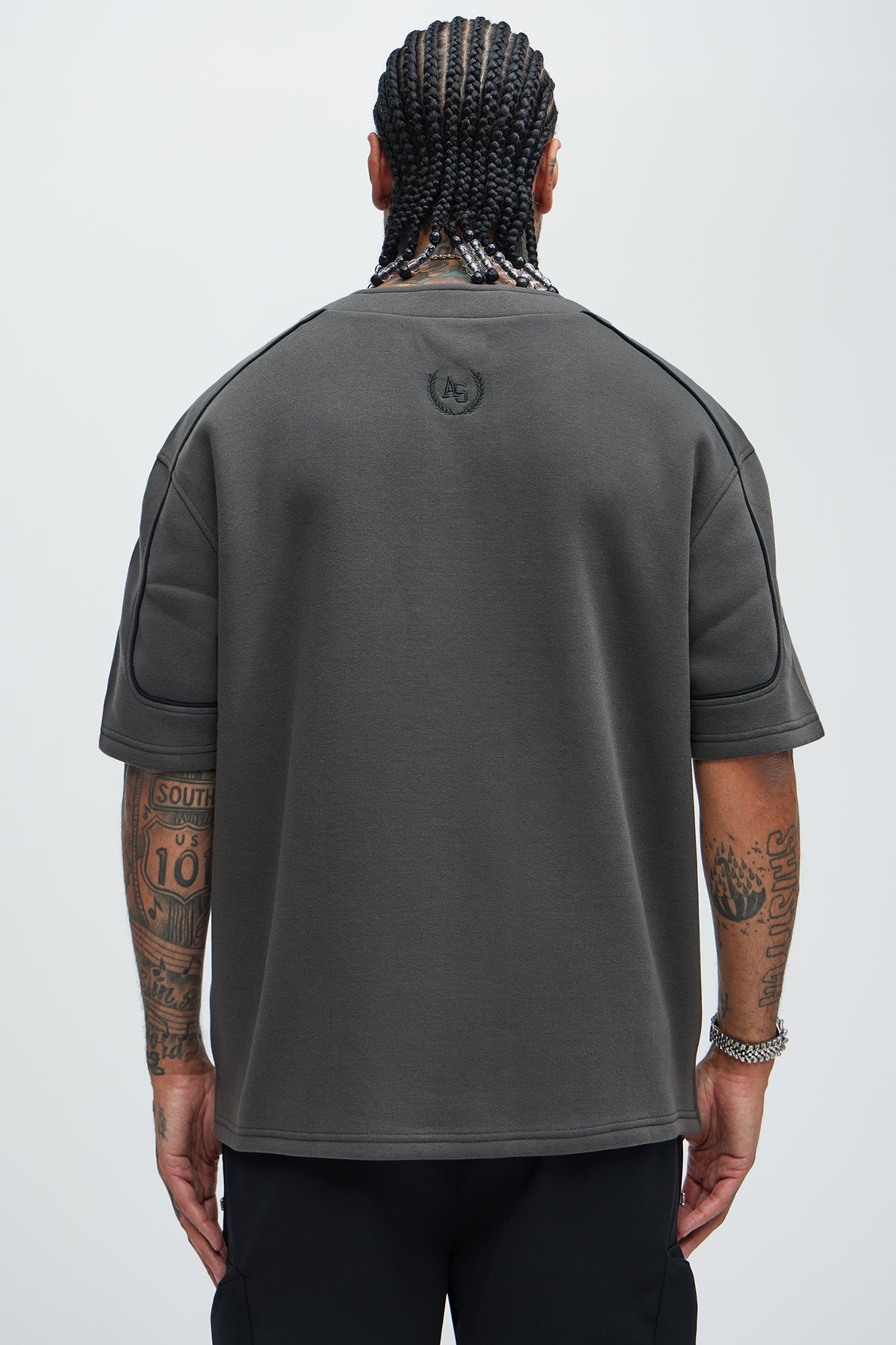 Athletics Sports Club Short Sleeve Henley - Black - Image 4