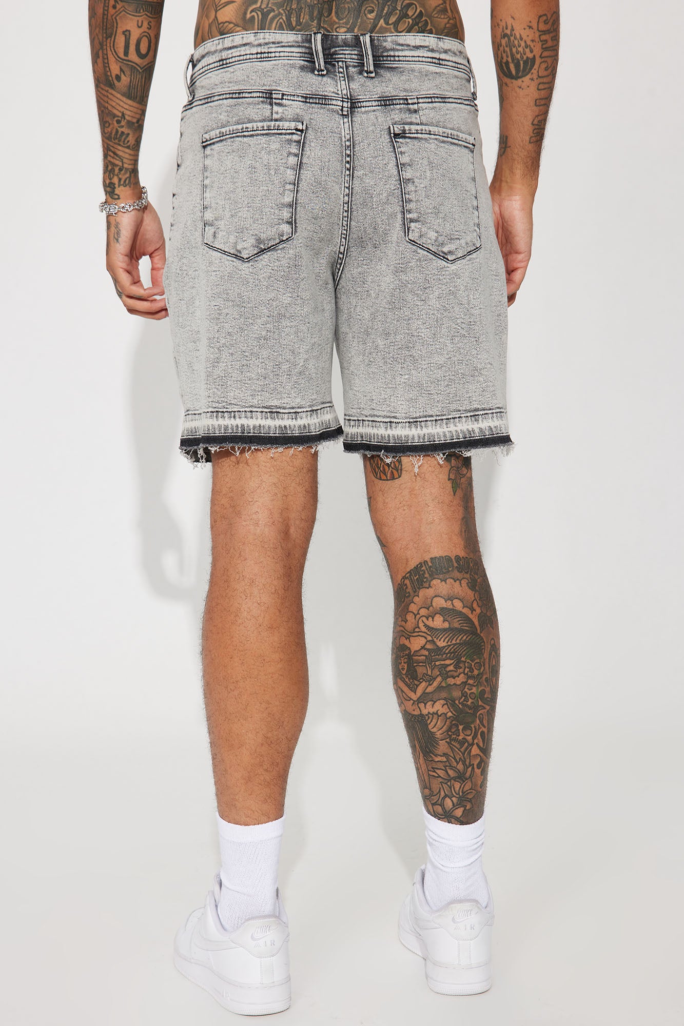 My Idea Relaxed Denim Shorts - Grey - Image 6