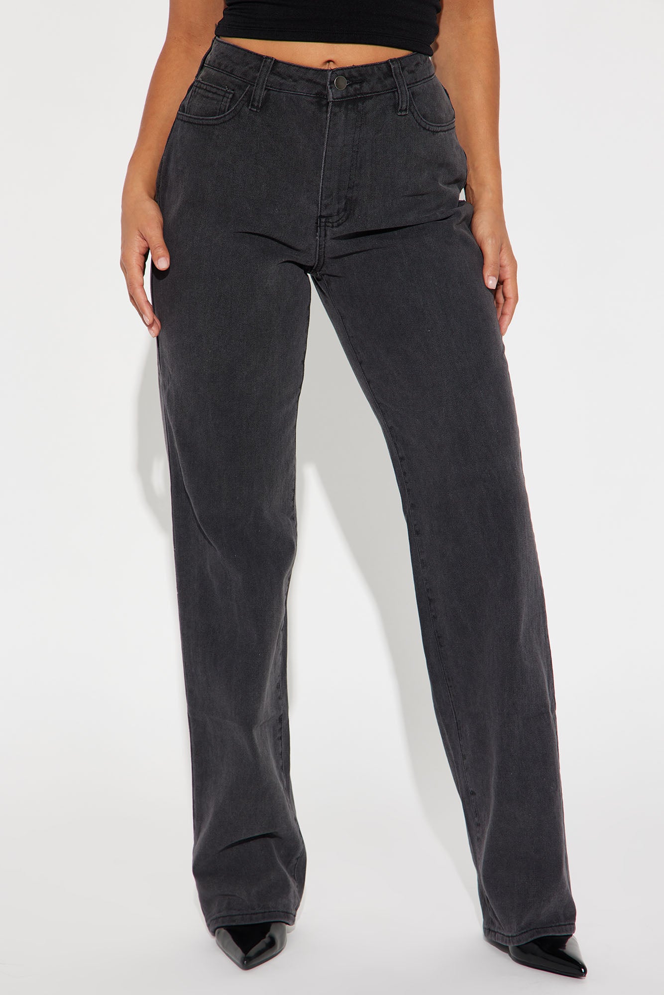 Tall Get It Straight Slouch Fit Jeans - Black - Image 10